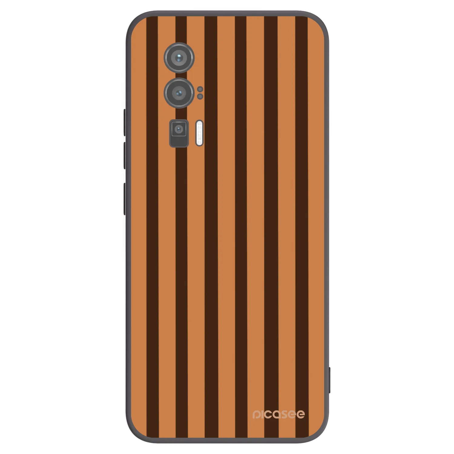 Picasee crna silikonska maskica za Xiaomi Poco F5 Pro 5G - Caramel lines