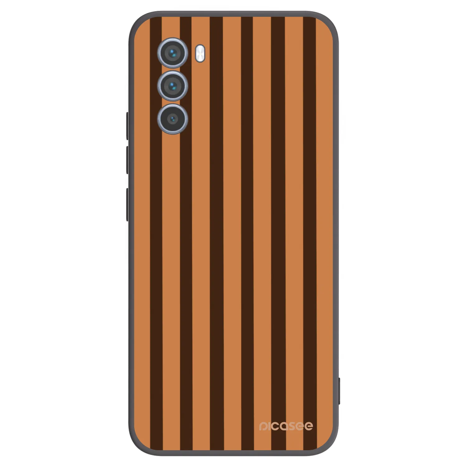 Picasee crna silikonska maskica za Motorola Moto G62 - Caramel lines