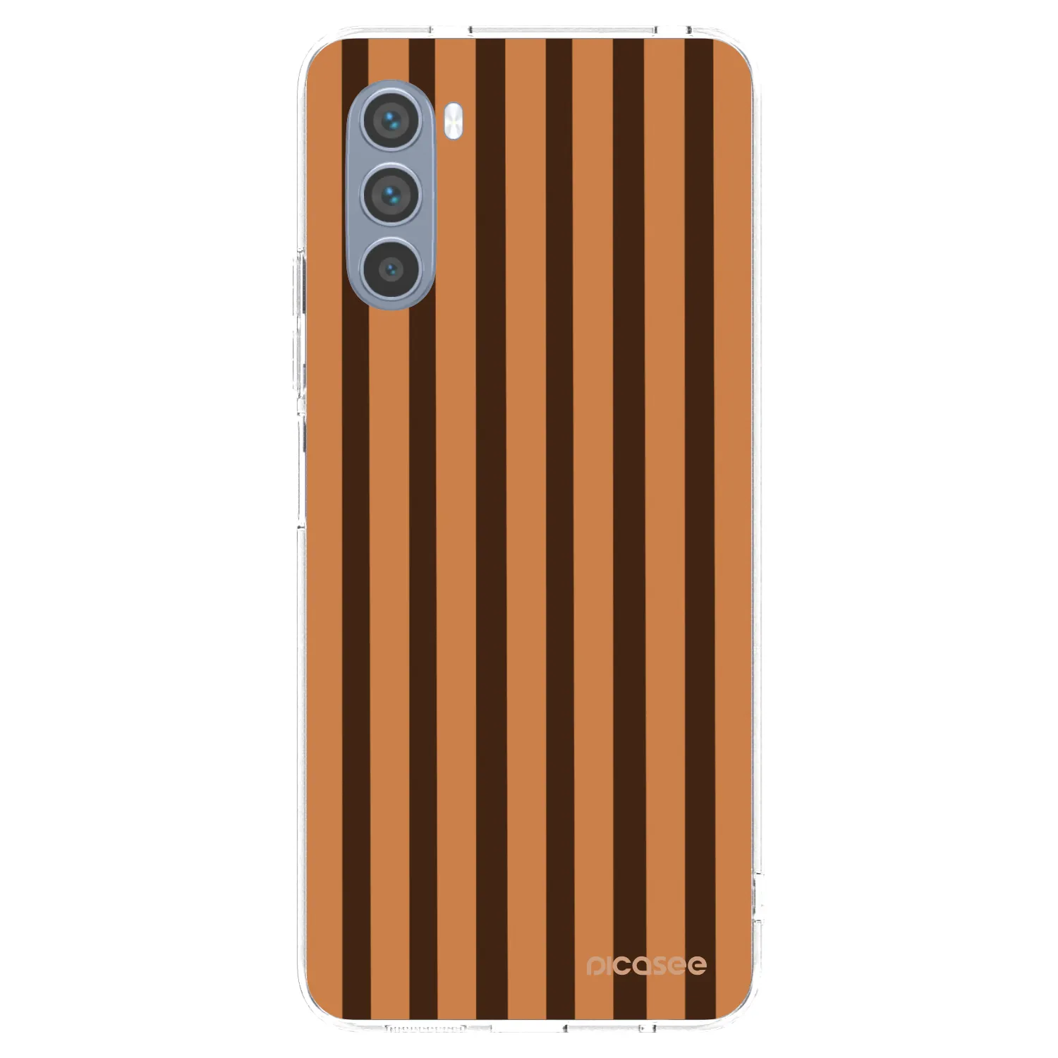 Picasee silikonska prozirna maskica za Motorola Moto G62 - Caramel lines