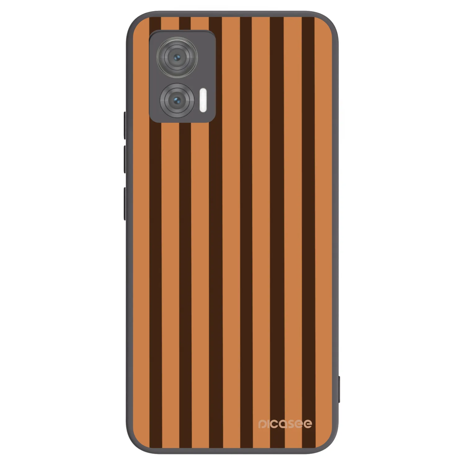 Picasee crna silikonska maskica za Motorola Edge 30 Neo - Caramel lines
