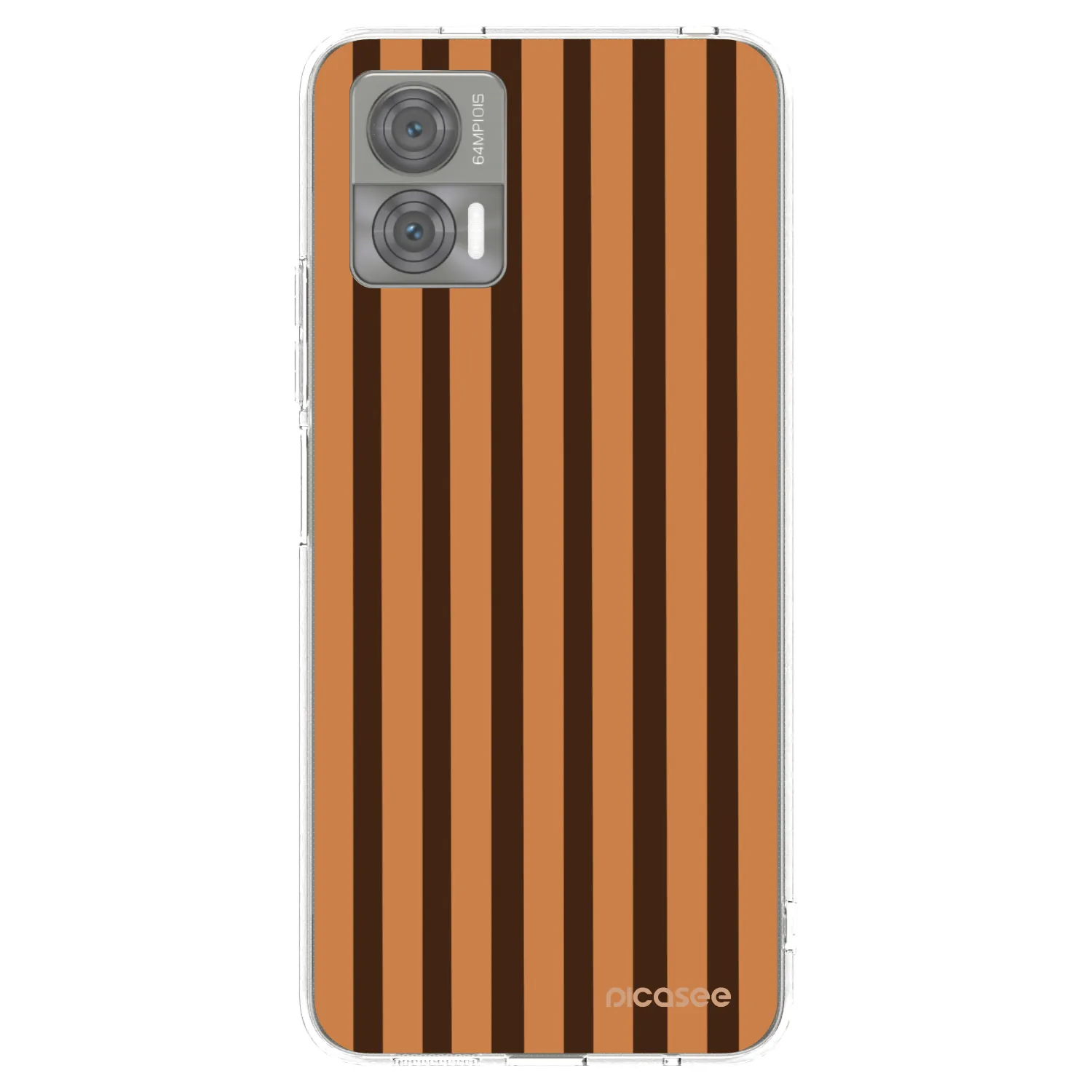 Picasee silikonska prozirna maskica za Motorola Edge 30 Neo - Caramel lines