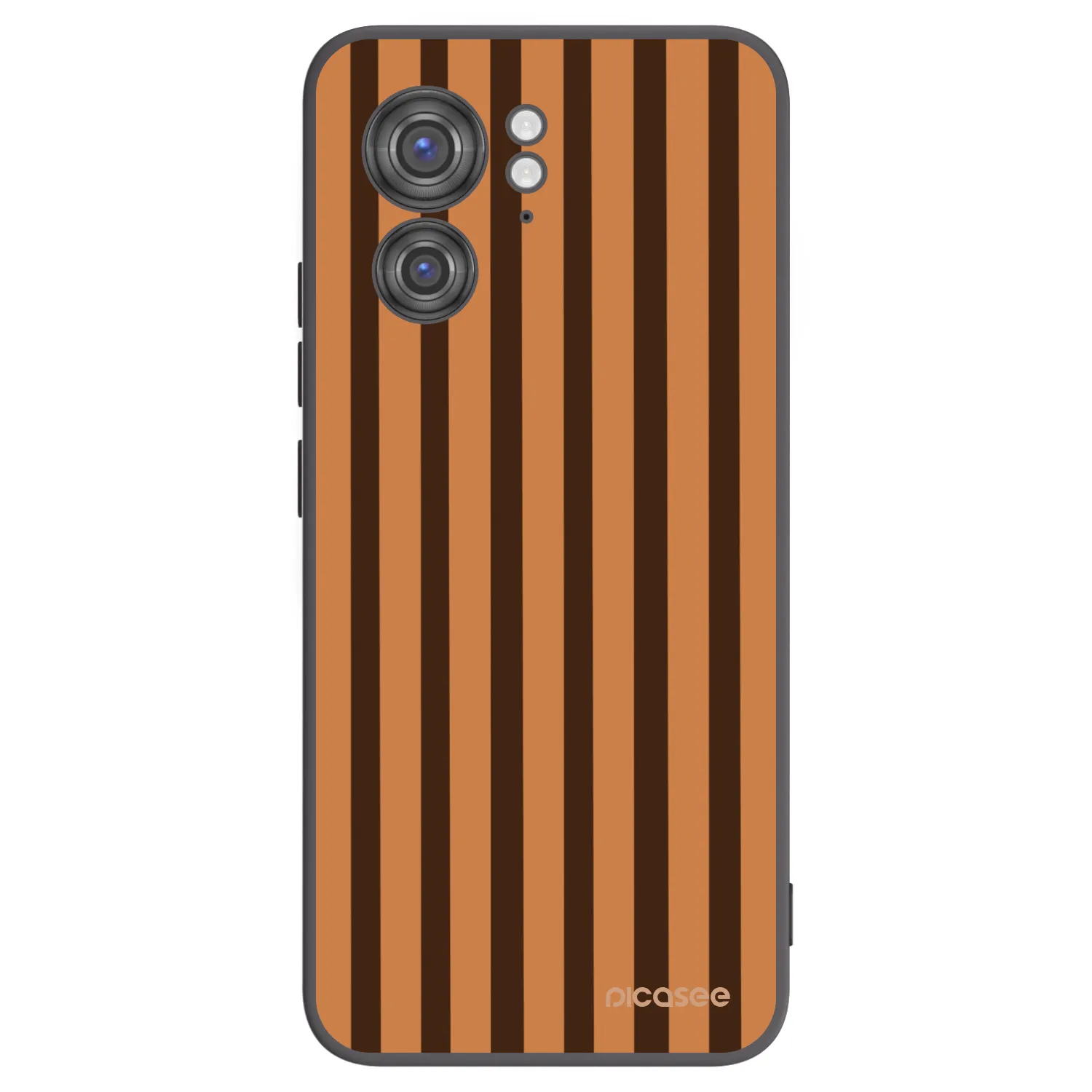 Picasee crna silikonska maskica za Motorola Edge 40 - Caramel lines