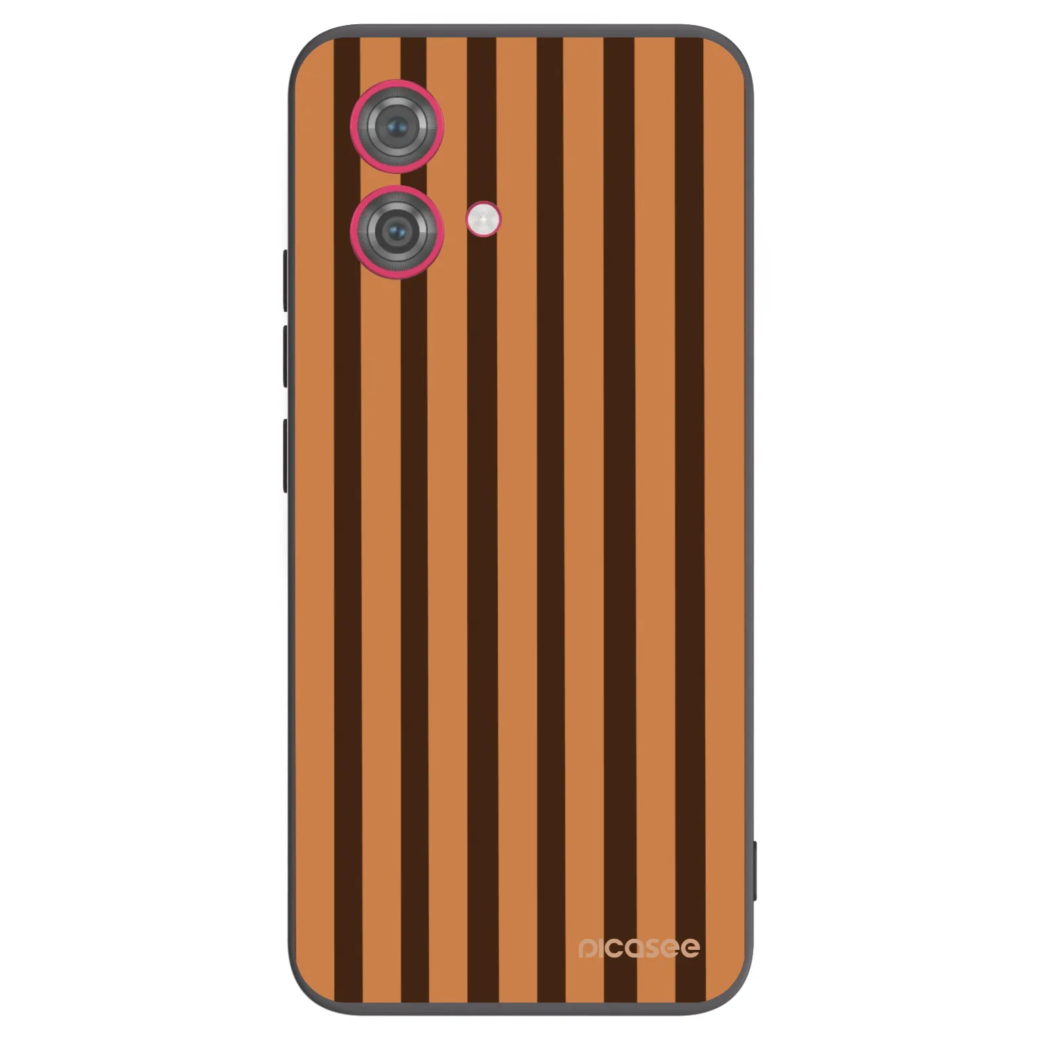 Picasee crna silikonska maskica za Motorola Moto G84 5G - Caramel lines