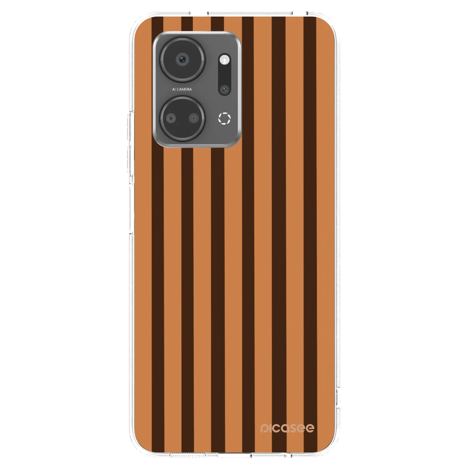 Picasee silikonska prozirna maskica za Honor X7a - Caramel lines