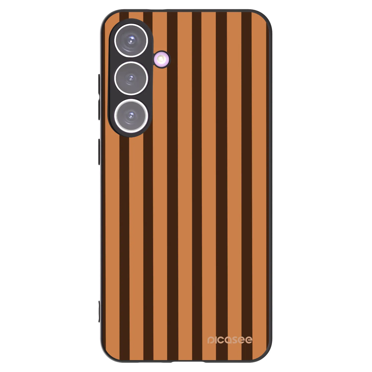 Picasee crna silikonska maskica za Samsung Galaxy S24+ S926B 5G - Caramel lines