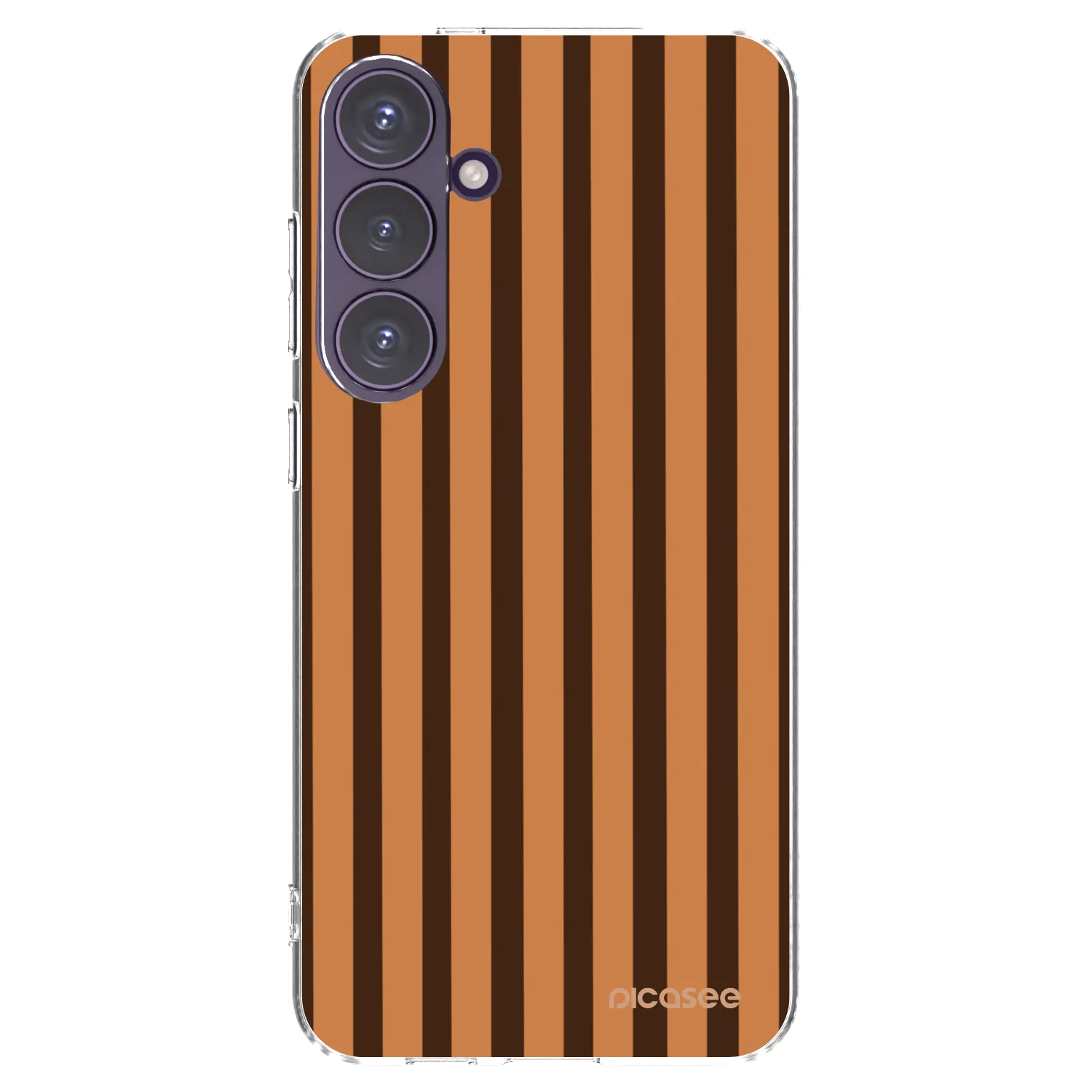 Picasee silikonska prozirna maskica za Samsung Galaxy S24+ S926B 5G - Caramel lines