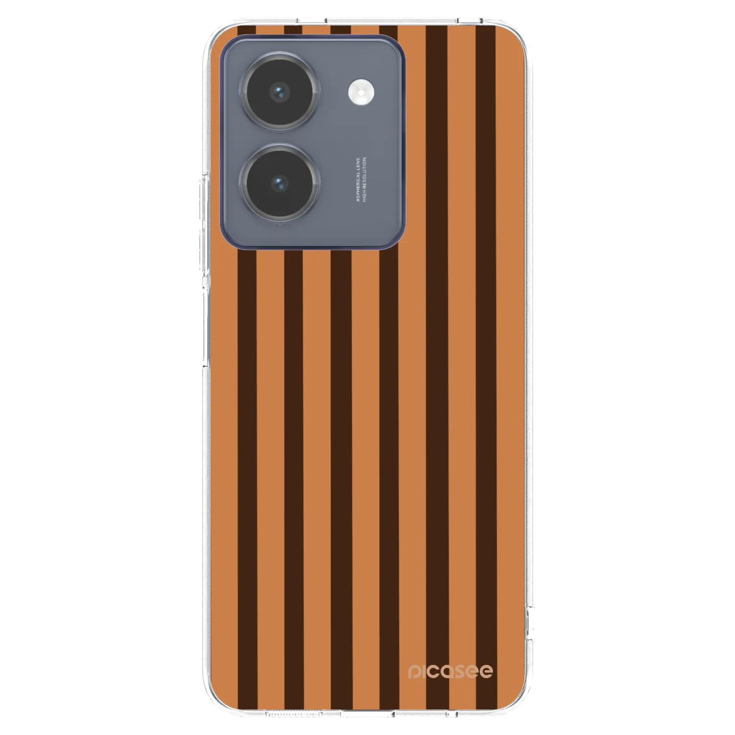 Picasee silikonska prozirna maskica za Vivo Y36 4G - Caramel lines