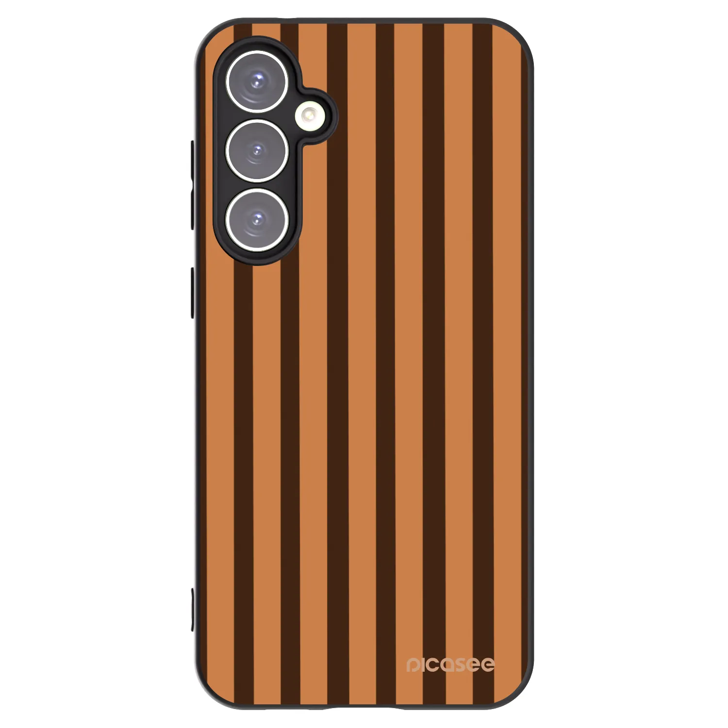 Picasee crna silikonska maskica za Samsung Galaxy S23 FE S711B - Caramel lines