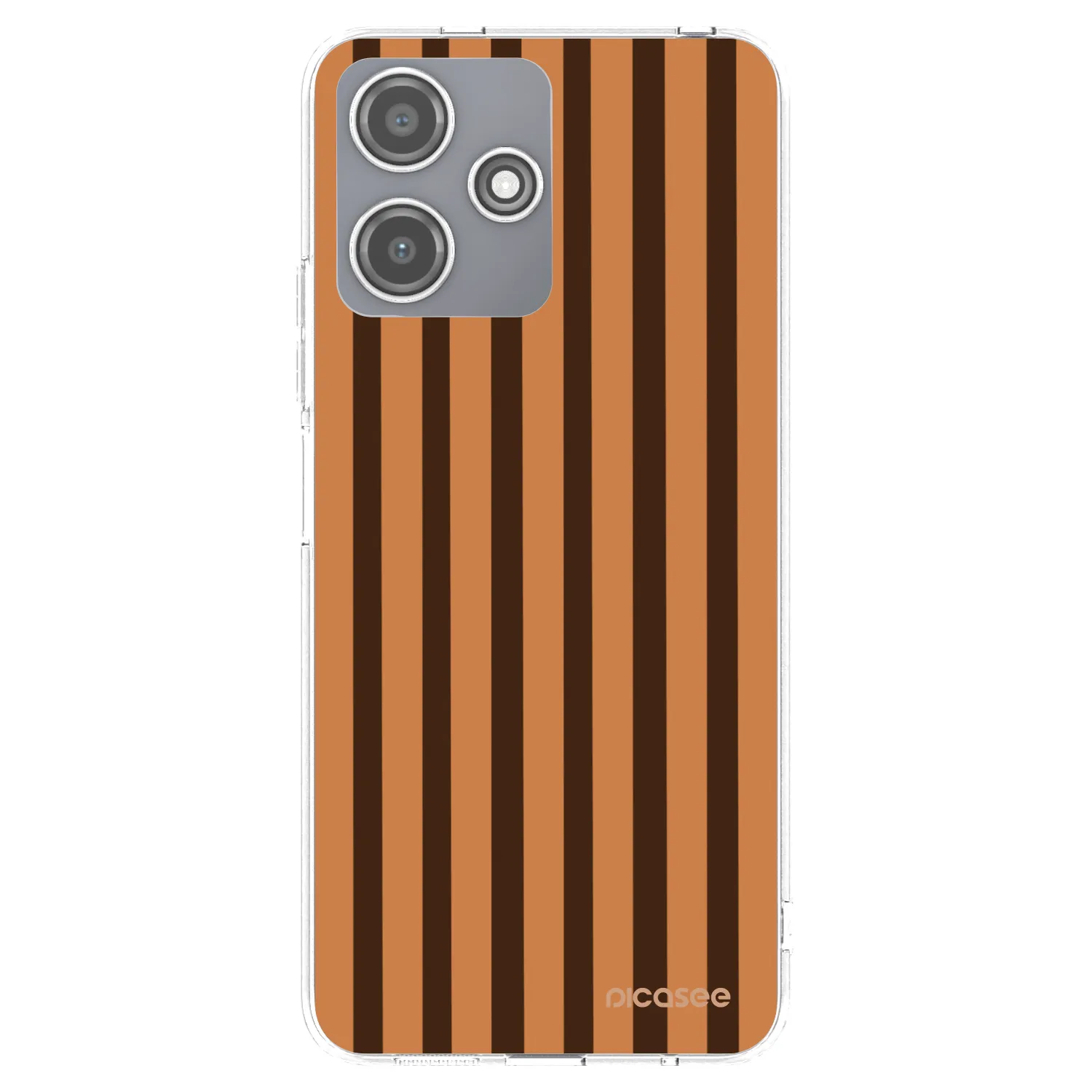 Picasee silikonska prozirna maskica za Xiaomi Redmi 12 5G - Caramel lines