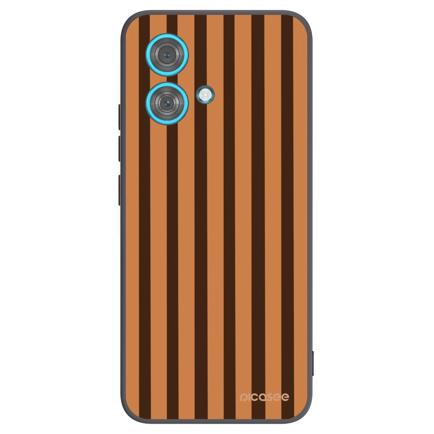 Picasee crna silikonska maskica za Motorola Edge 40 Neo - Caramel lines