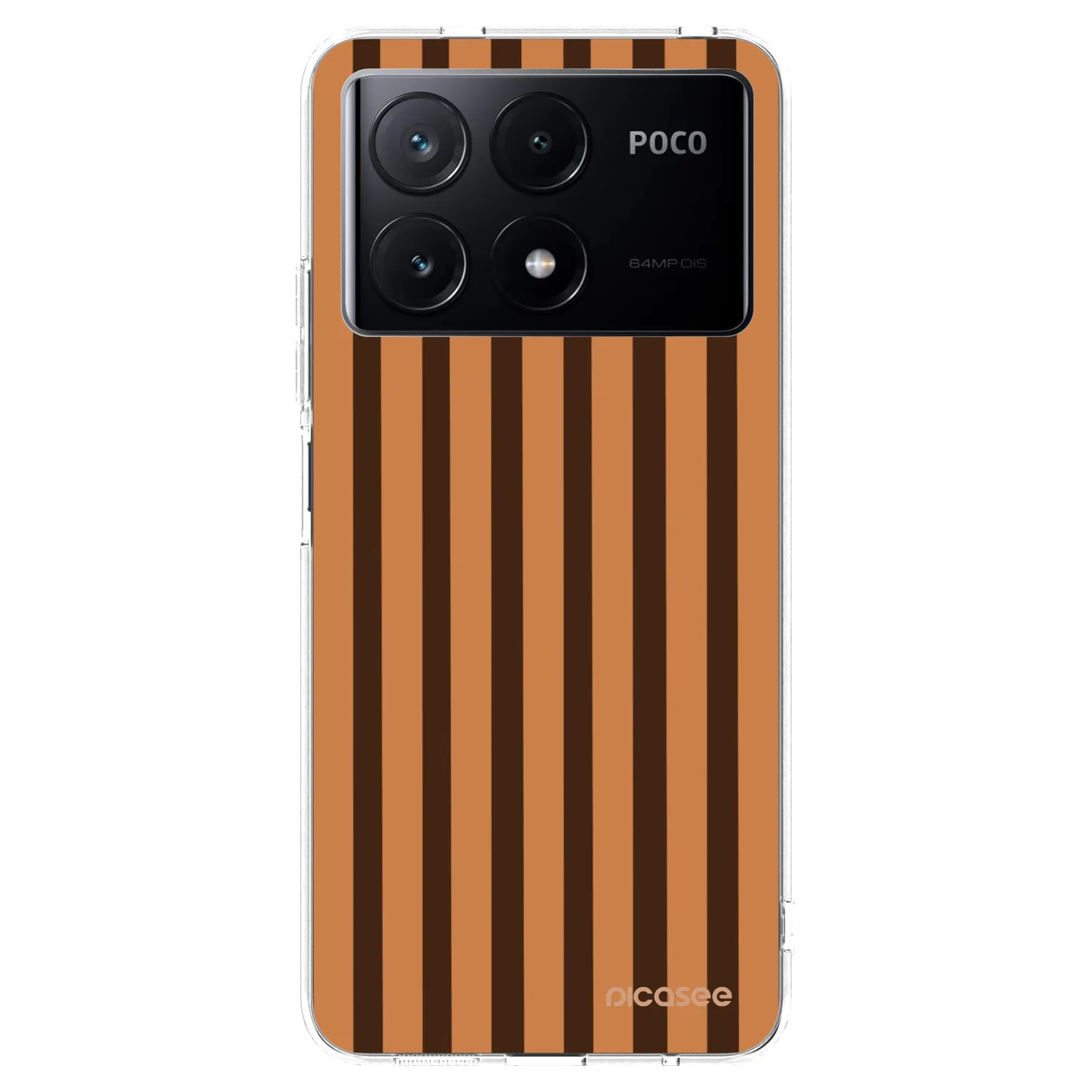 Picasee silikonska prozirna maskica za Xiaomi Poco X6 Pro - Caramel lines