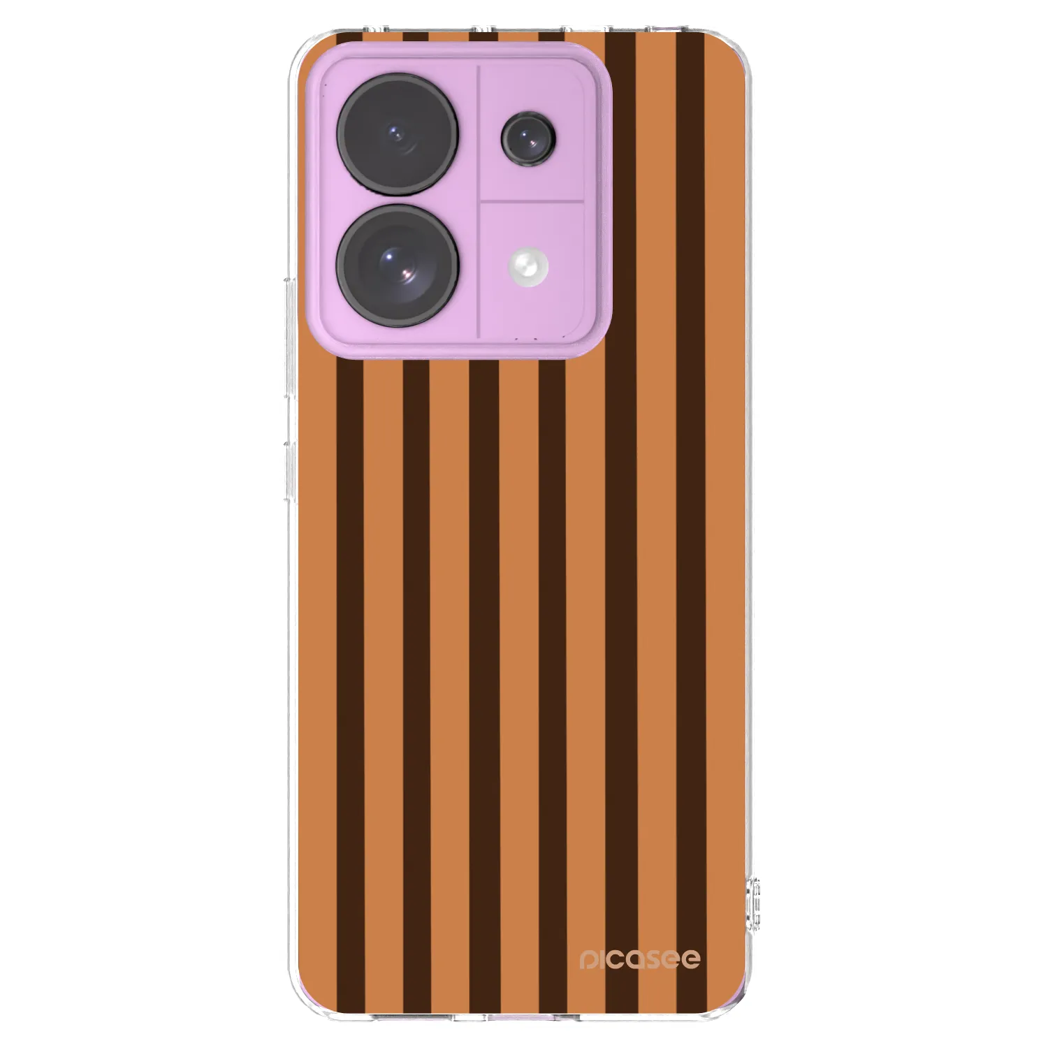 Picasee silikonska prozirna maskica za Xiaomi Redmi Note 13 Pro 5G - Caramel lines
