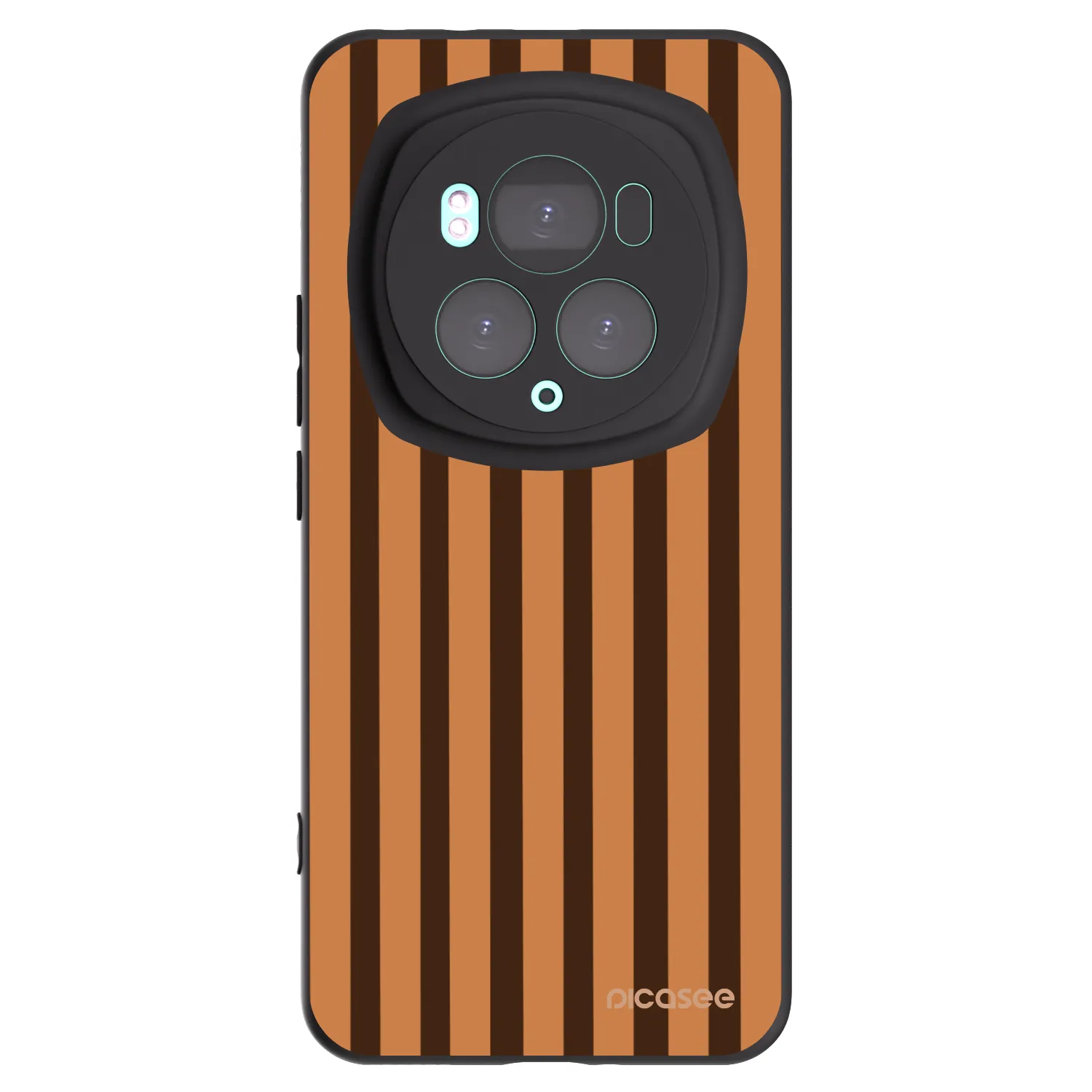 Picasee crna silikonska maskica za Honor Magic6 Pro - Caramel lines
