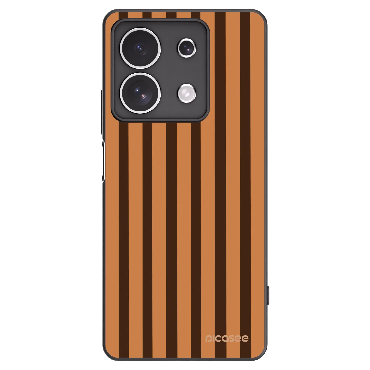 Picasee crna silikonska maskica za Xiaomi Redmi Note 13 4G - Caramel lines