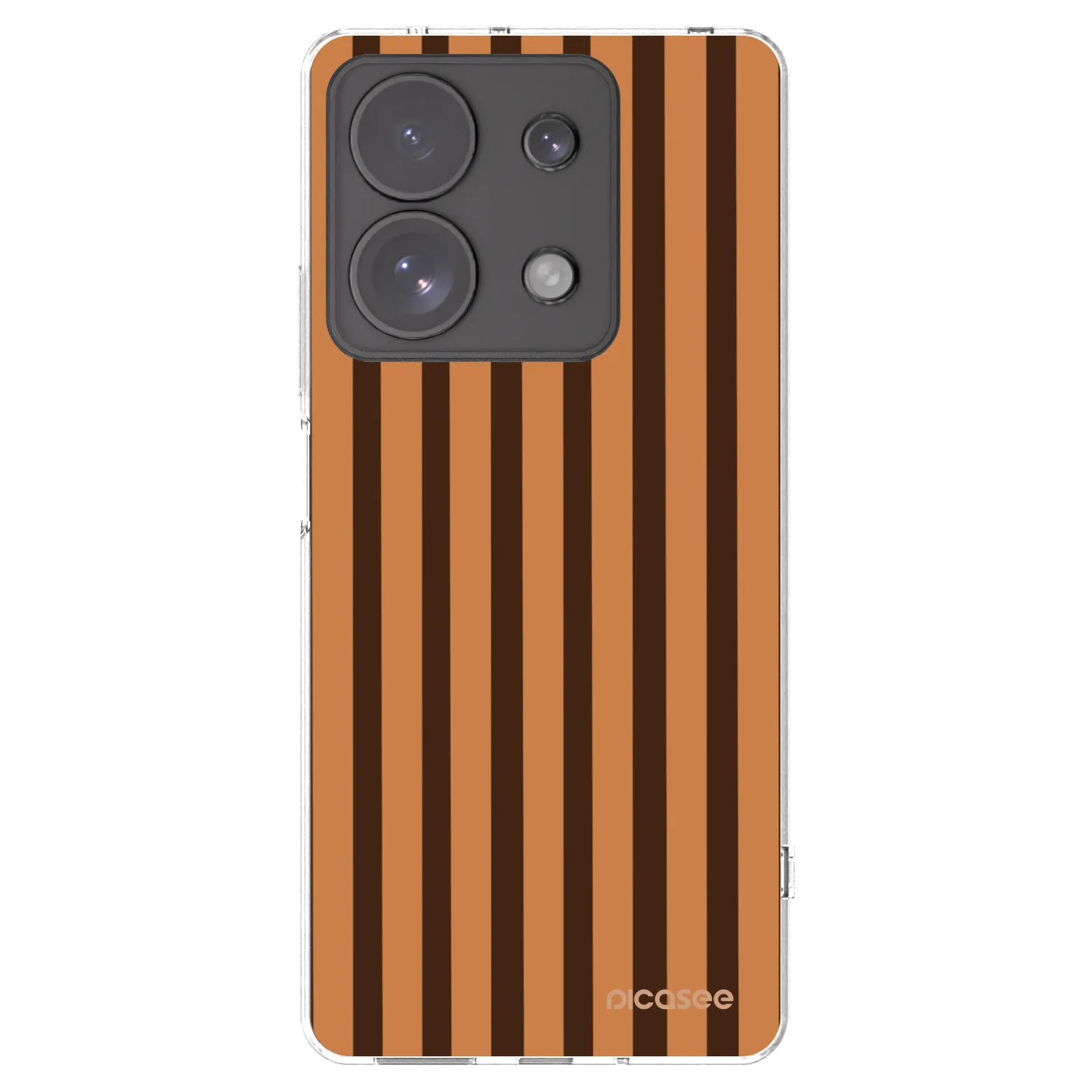 Picasee silikonska prozirna maskica za Xiaomi Redmi Note 13 Pro 4G - Caramel lines