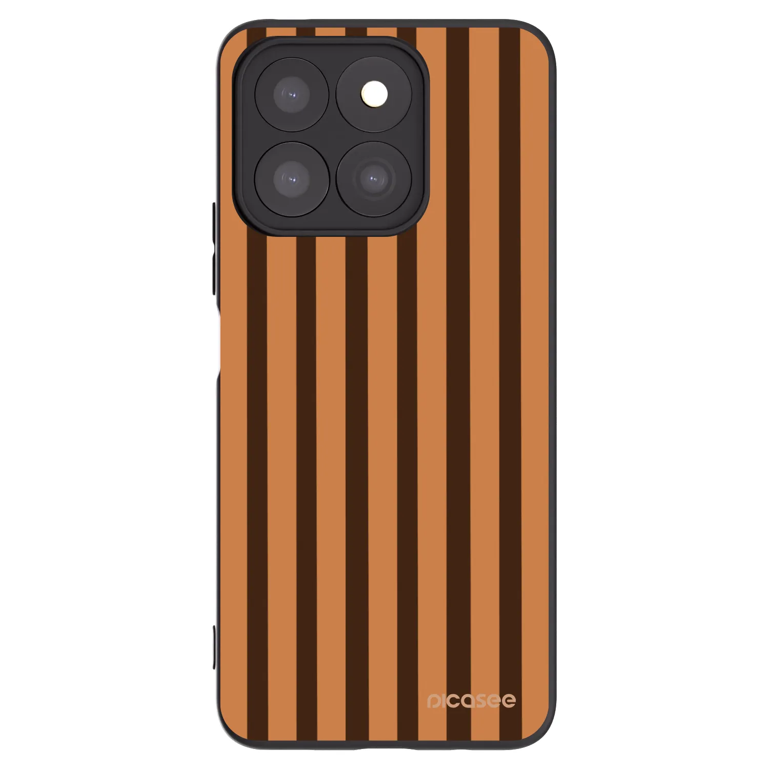 Picasee crna silikonska maskica za Honor X8b - Caramel lines