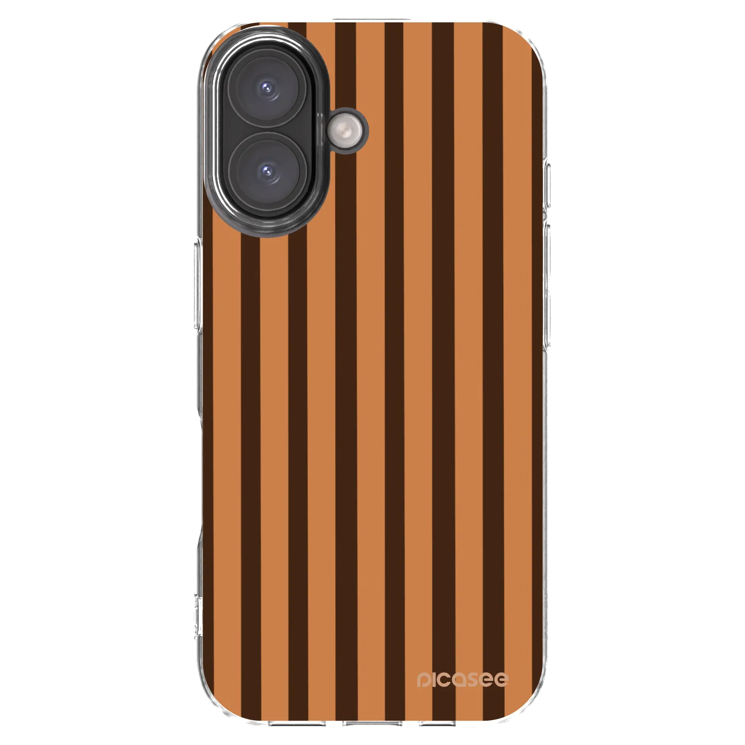 Picasee silikonska prozirna maskica za Apple iPhone 16 - Caramel lines