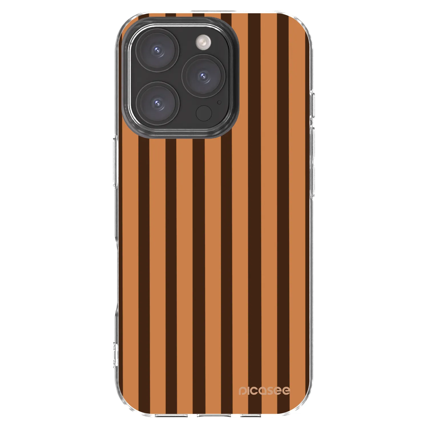 Picasee silikonska prozirna maskica za Apple iPhone 16 Pro - Caramel lines