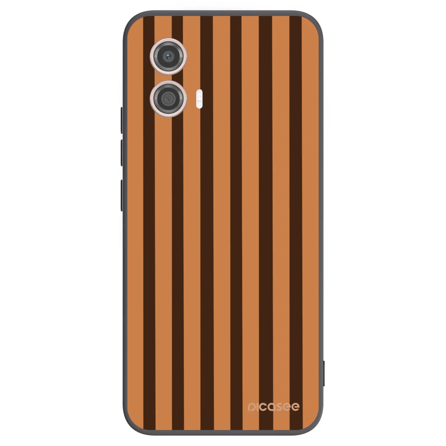 Picasee crna silikonska maskica za Motorola Moto G53 5G - Caramel lines