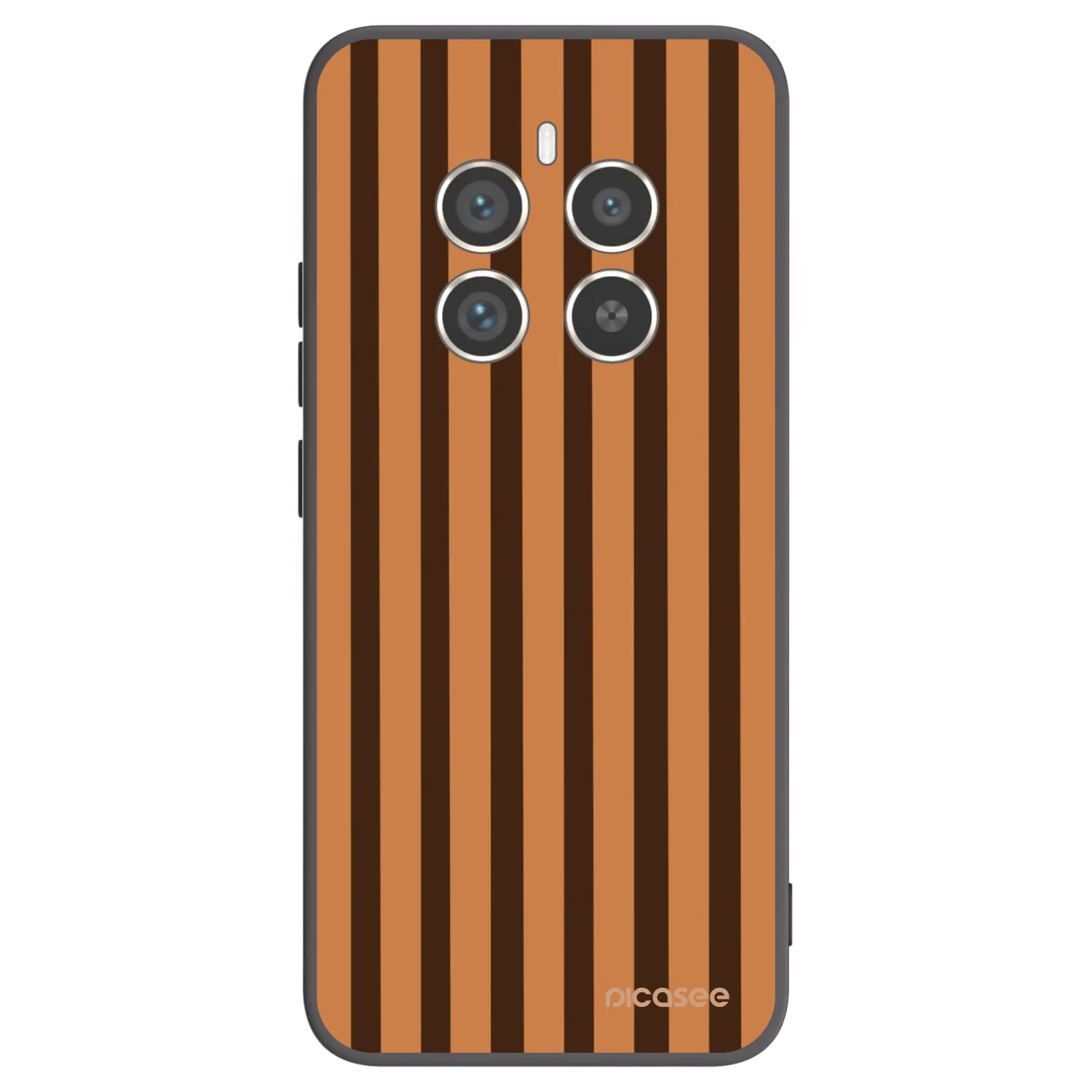 Picasee crna silikonska maskica za Realme 12 Pro 5G - Caramel lines