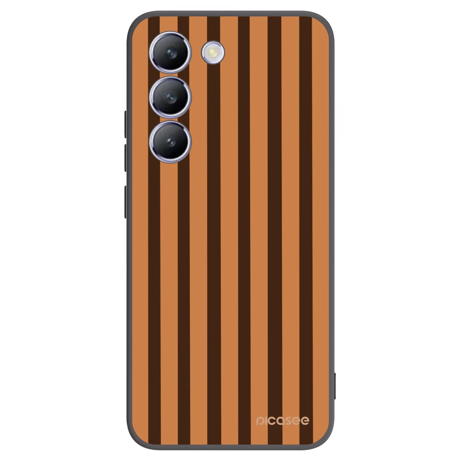 Picasee crna silikonska maskica za Vivo V40 SE 5G - Caramel lines