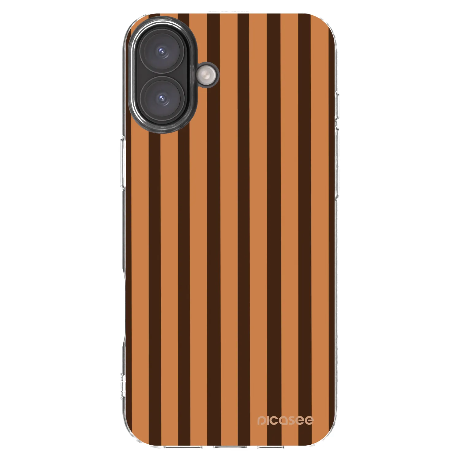 Picasee silikonska prozirna maskica za Apple iPhone 16 Plus - Caramel lines