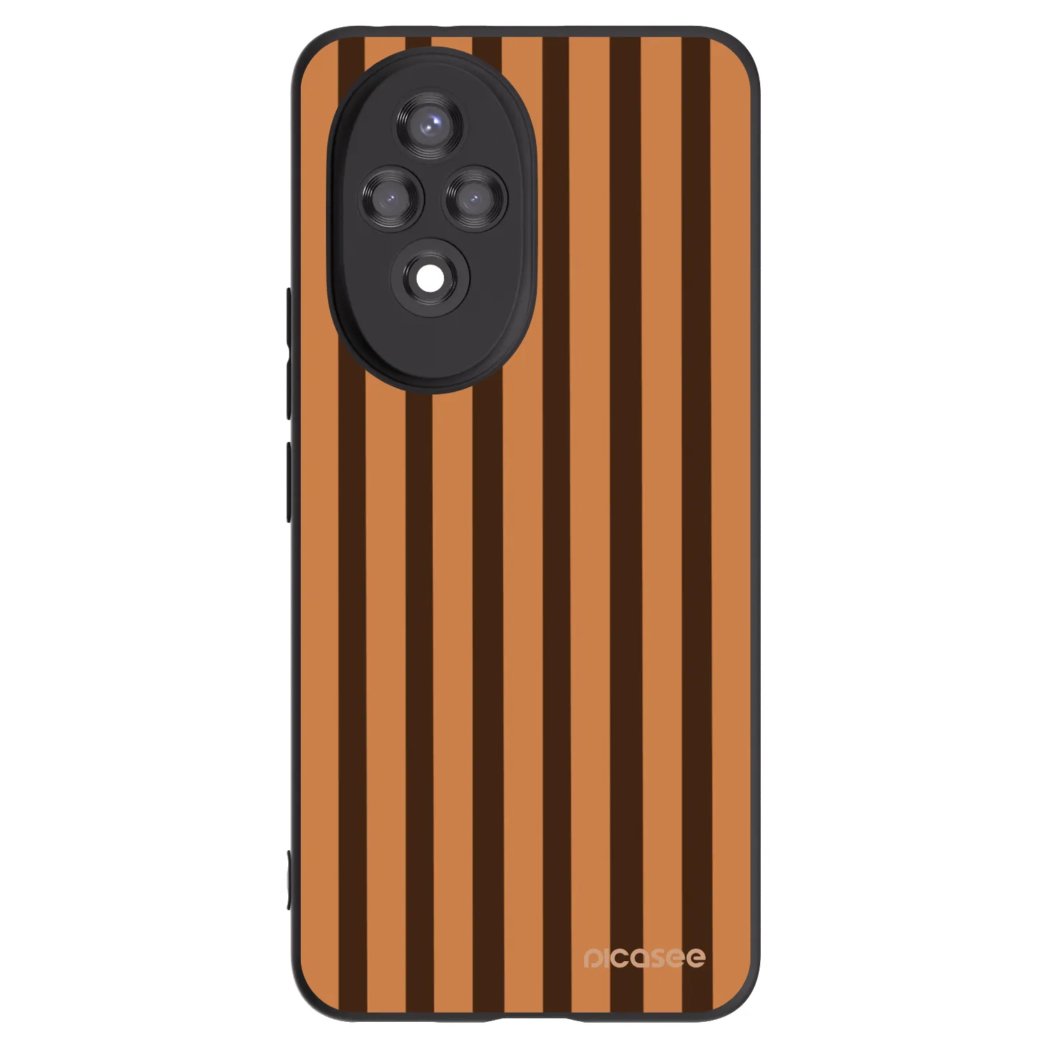 Picasee crna silikonska maskica za Honor 200 5G - Caramel lines
