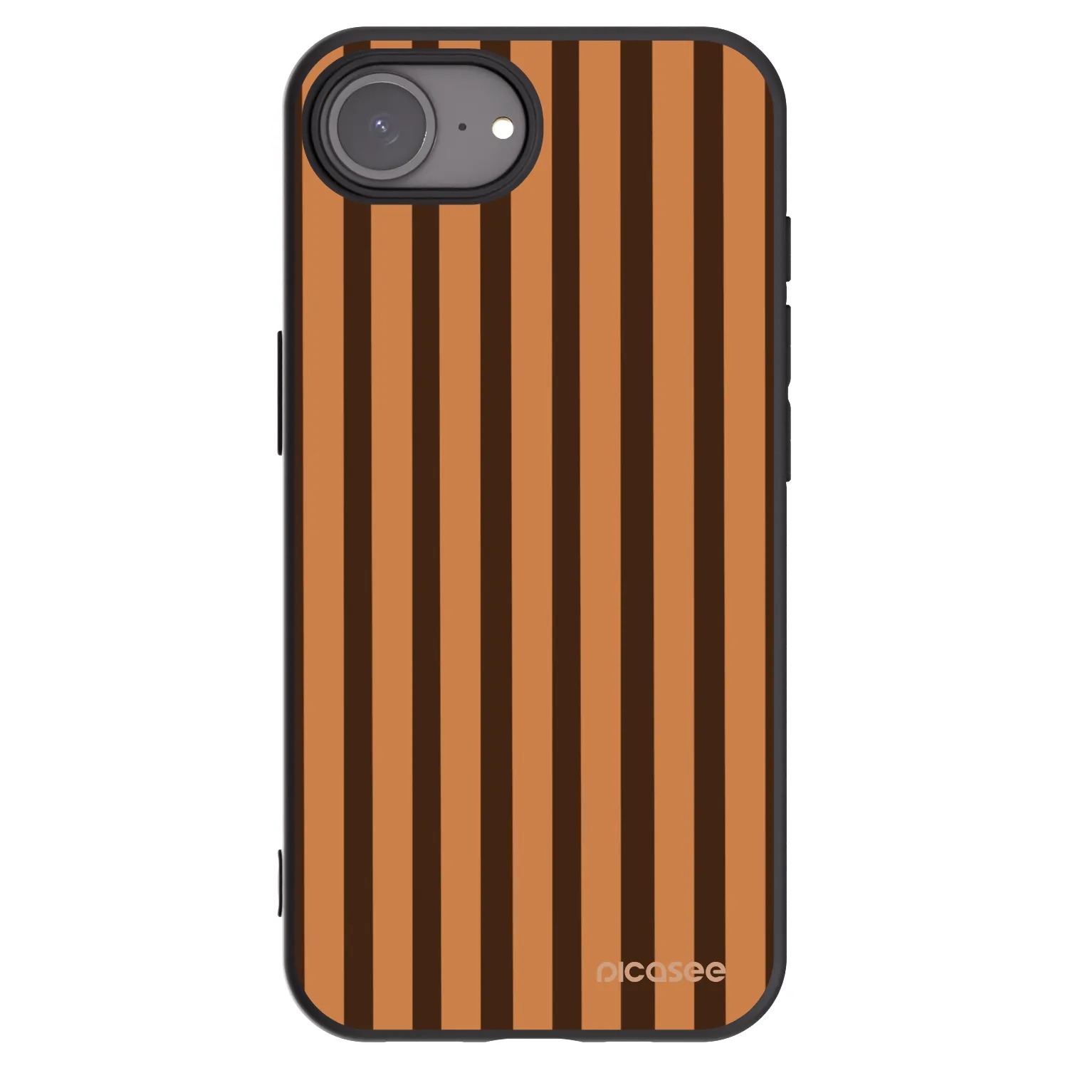 Picasee crna silikonska maskica za Apple iPhone 16e - Caramel lines