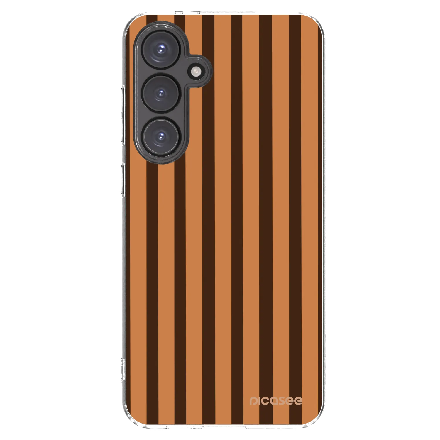 Picasee silikonska prozirna maskica za Samsung Galaxy S24 FE S721B - Caramel lines