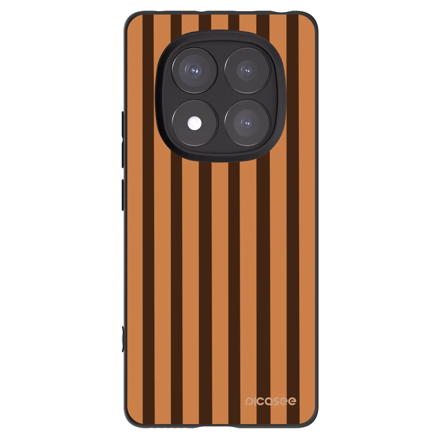 Picasee crna silikonska maskica za Xiaomi Redmi Note 14 Pro+ 5G - Caramel lines
