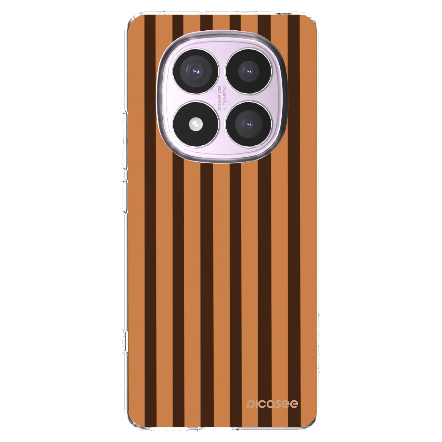Picasee silikonska prozirna maskica za Xiaomi Redmi Note 14 Pro 5G - Caramel lines