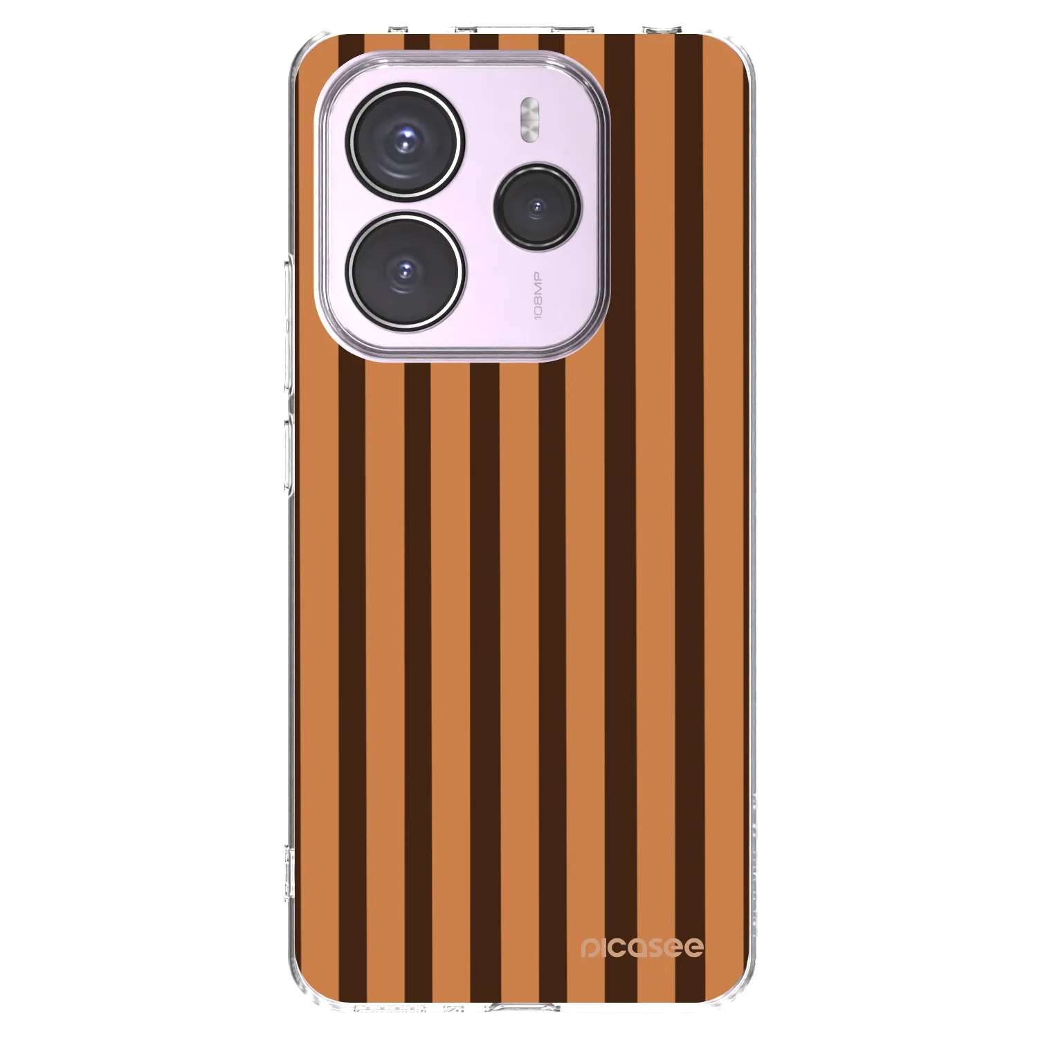 Picasee silikonska prozirna maskica za Xiaomi Redmi Note 14 5G - Caramel lines