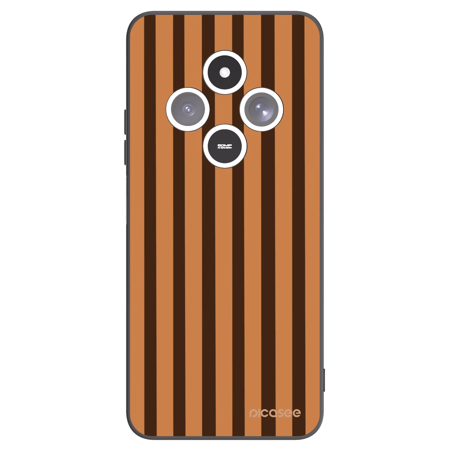 Picasee crna silikonska maskica za Xiaomi Redmi 14C - Caramel lines