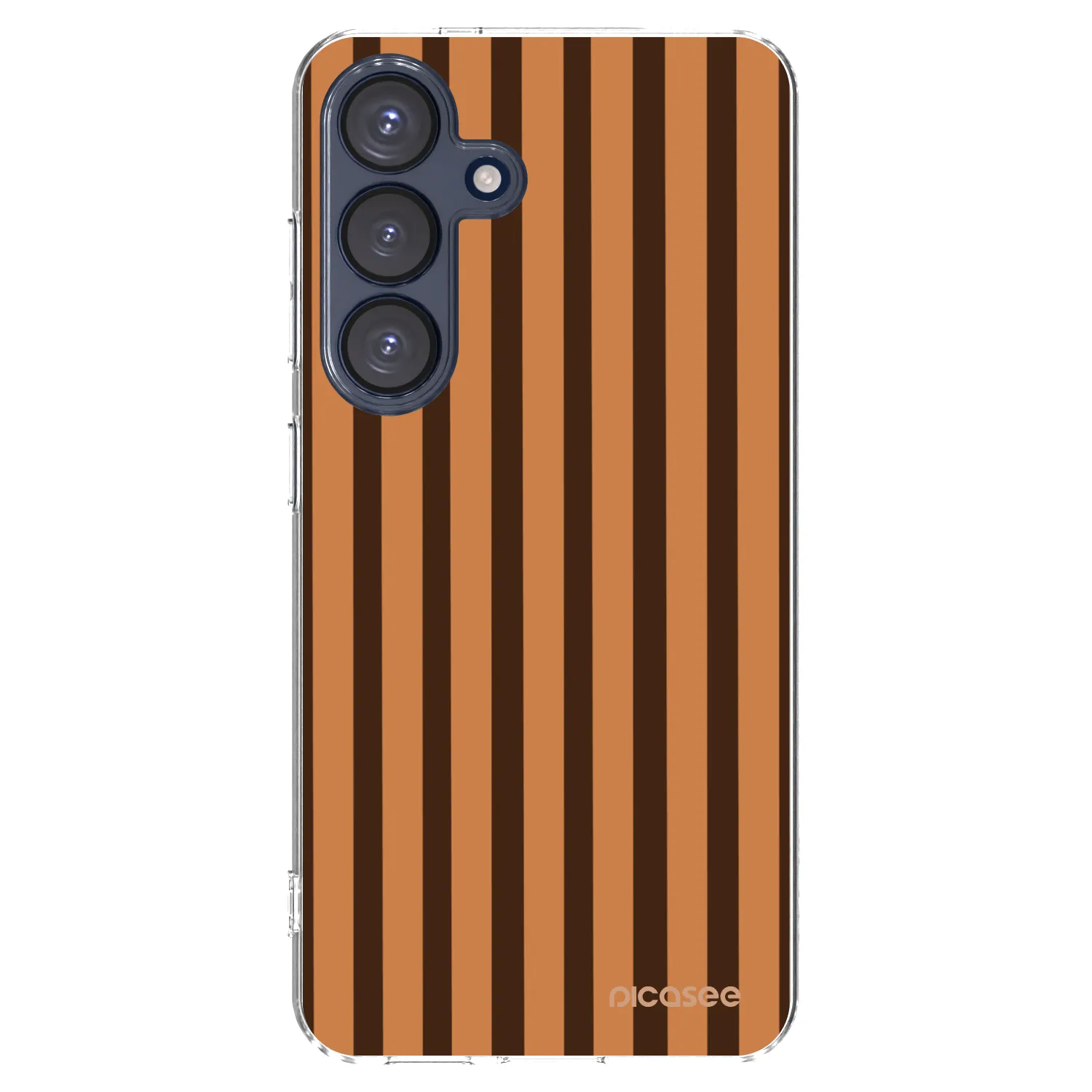 Picasee silikonska prozirna maskica za Samsung Galaxy S25 5G - Caramel lines