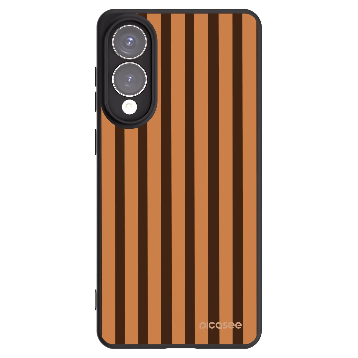 Picasee crna silikonska maskica za Samsung Galaxy S25 Edge 5G - Caramel lines