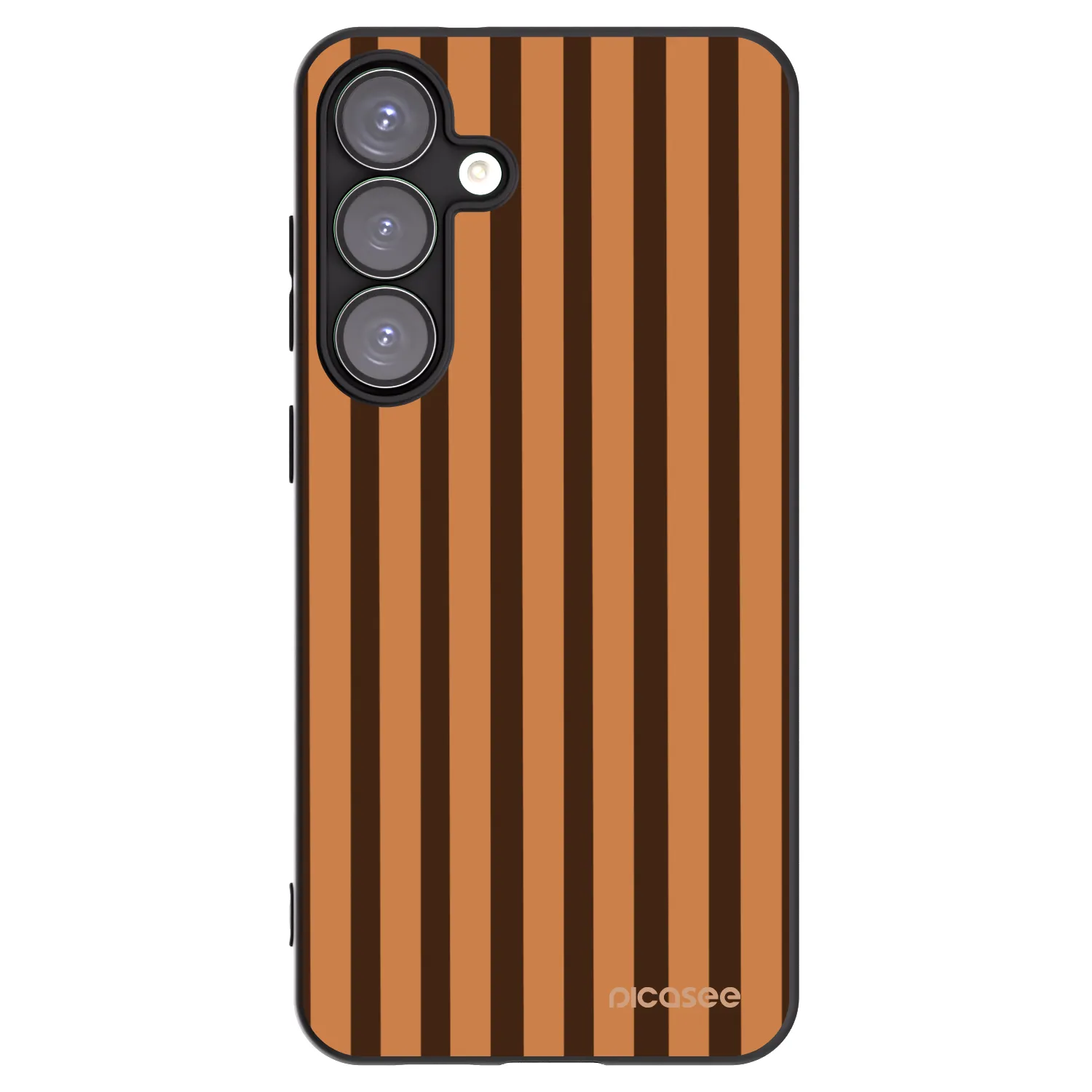 Picasee crna silikonska maskica za Samsung Galaxy S25+ 5G - Caramel lines