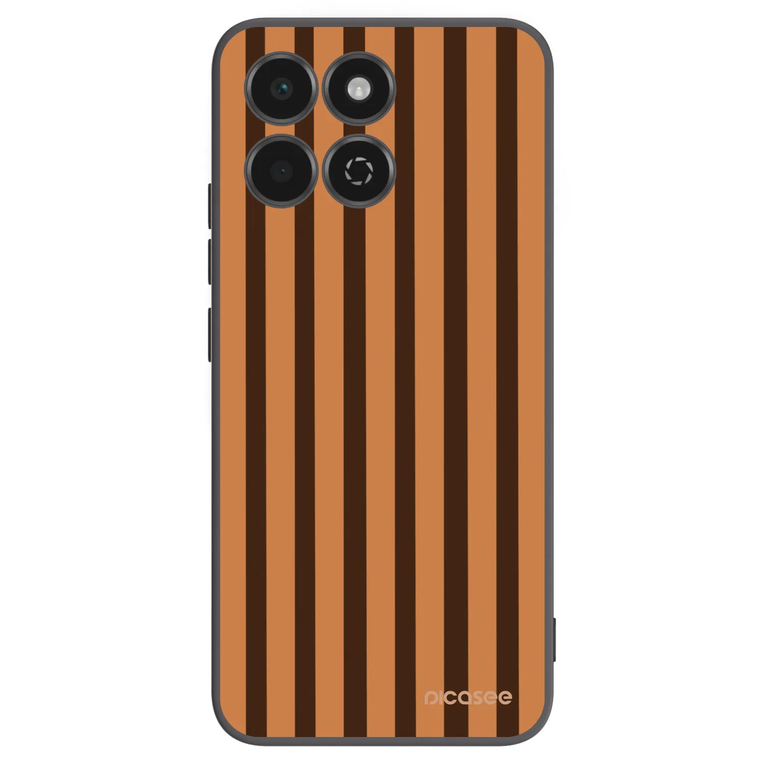 Picasee crna silikonska maskica za Honor 200 Smart 5G - Caramel lines