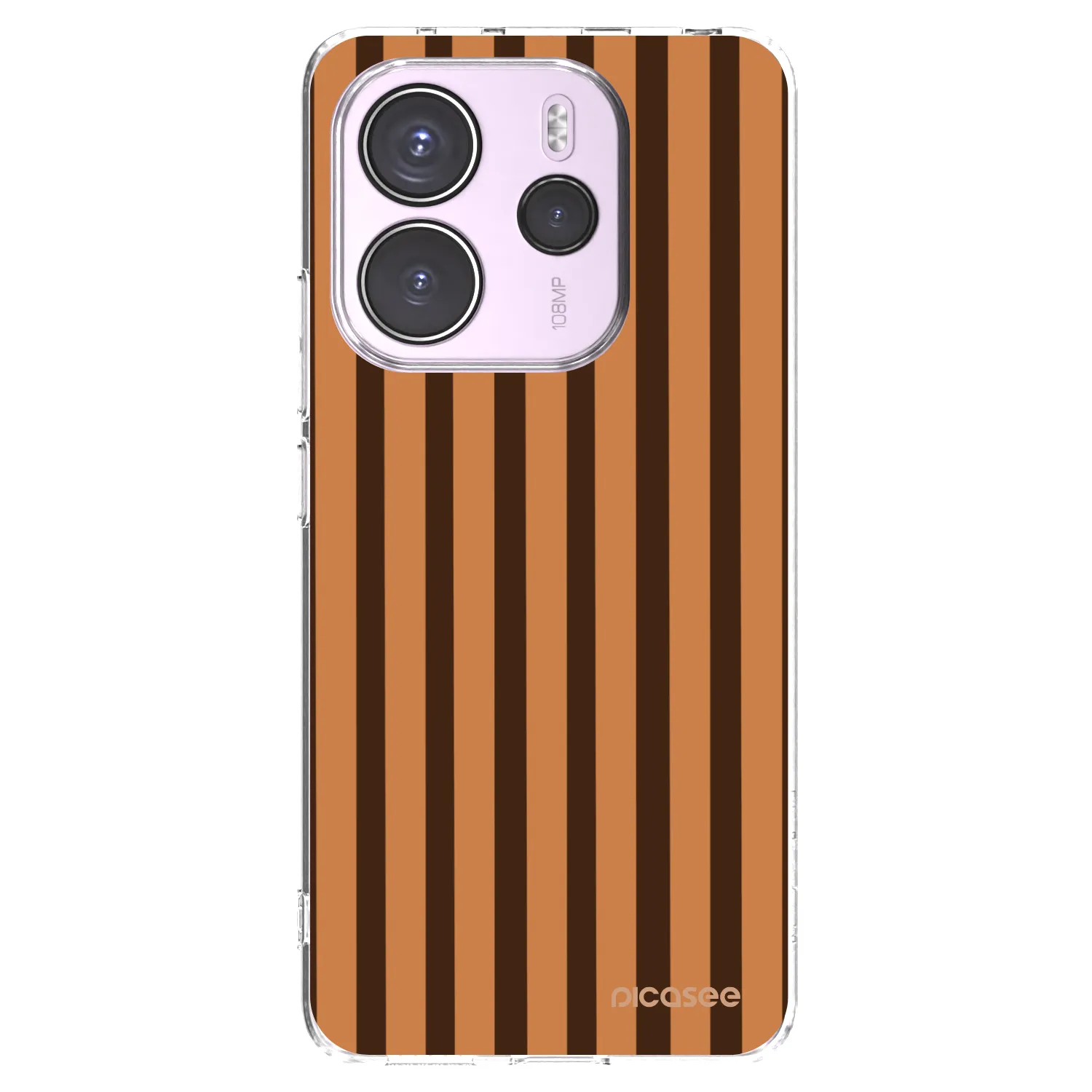 Picasee silikonska prozirna maskica za Xiaomi Redmi Note 14 4G - Caramel lines