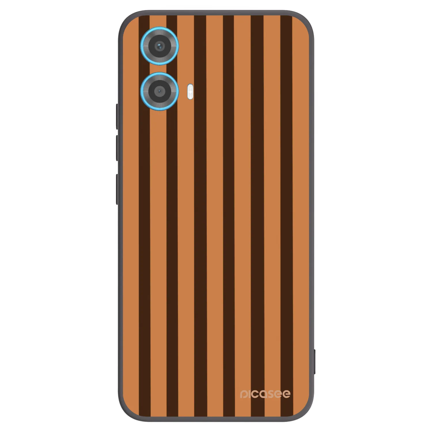 Picasee crna silikonska maskica za Motorola Moto G34 5G - Caramel lines