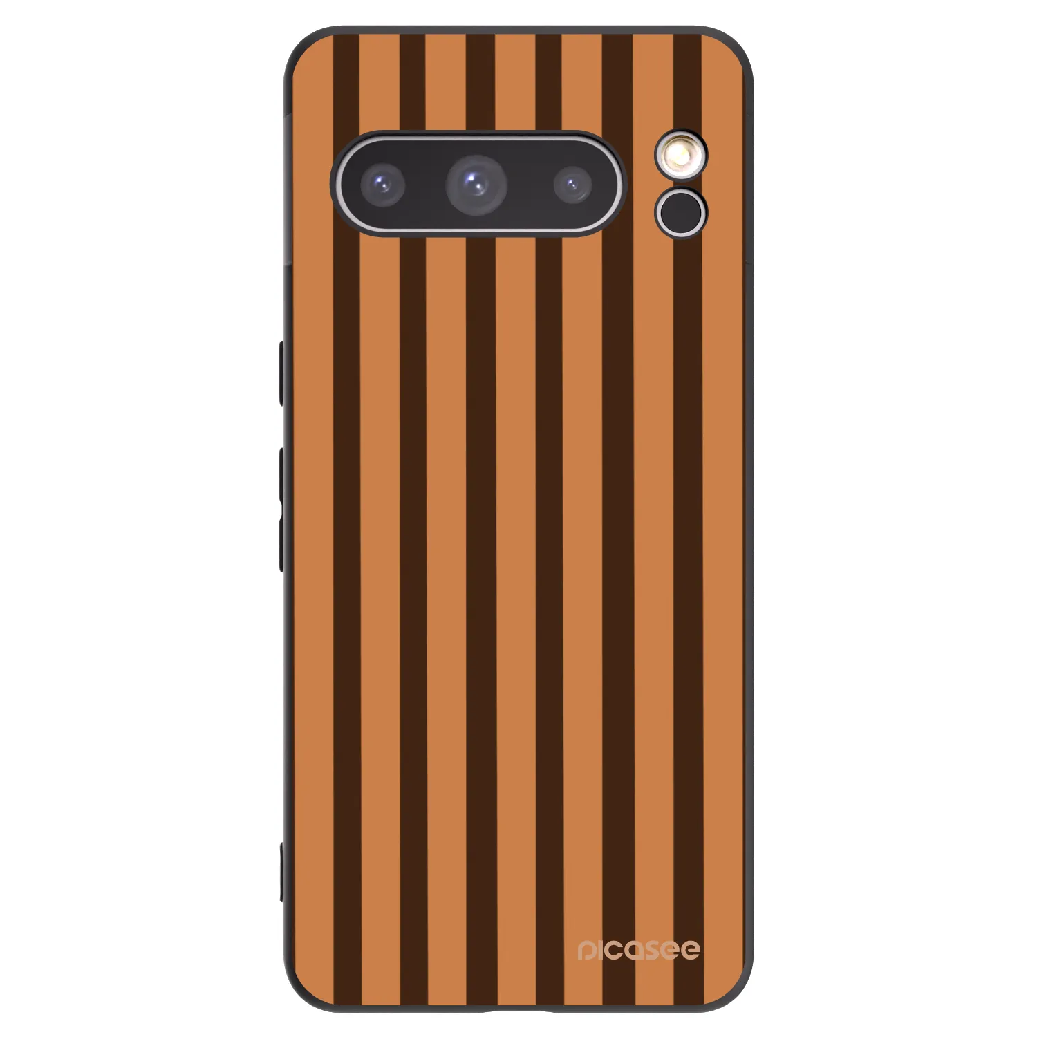 Picasee crna silikonska maskica za Google Pixel 8 Pro - Caramel lines