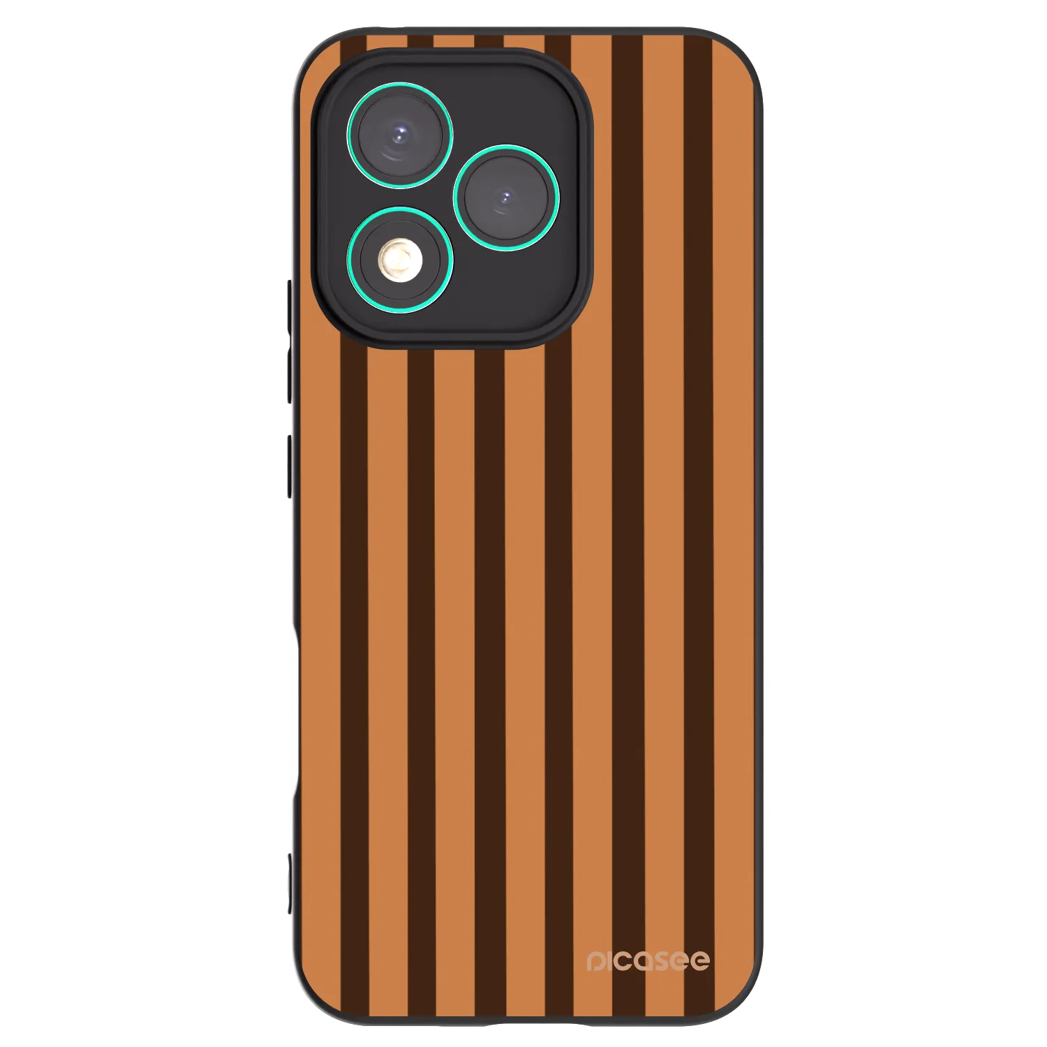 Picasee crna silikonska maskica za Honor 400 Lite 5G - Caramel lines