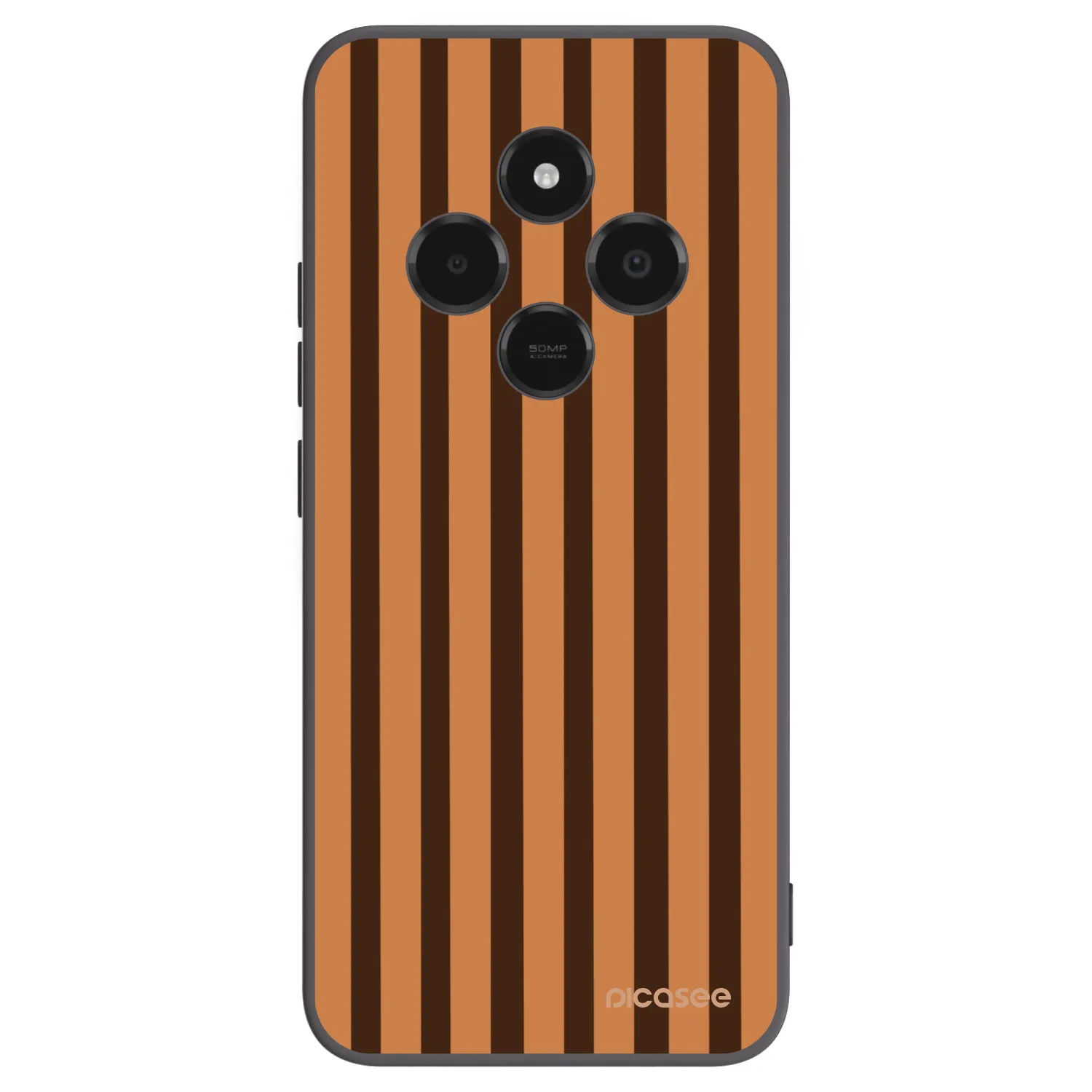 Picasee crna silikonska maskica za Xiaomi Poco C75 - Caramel lines