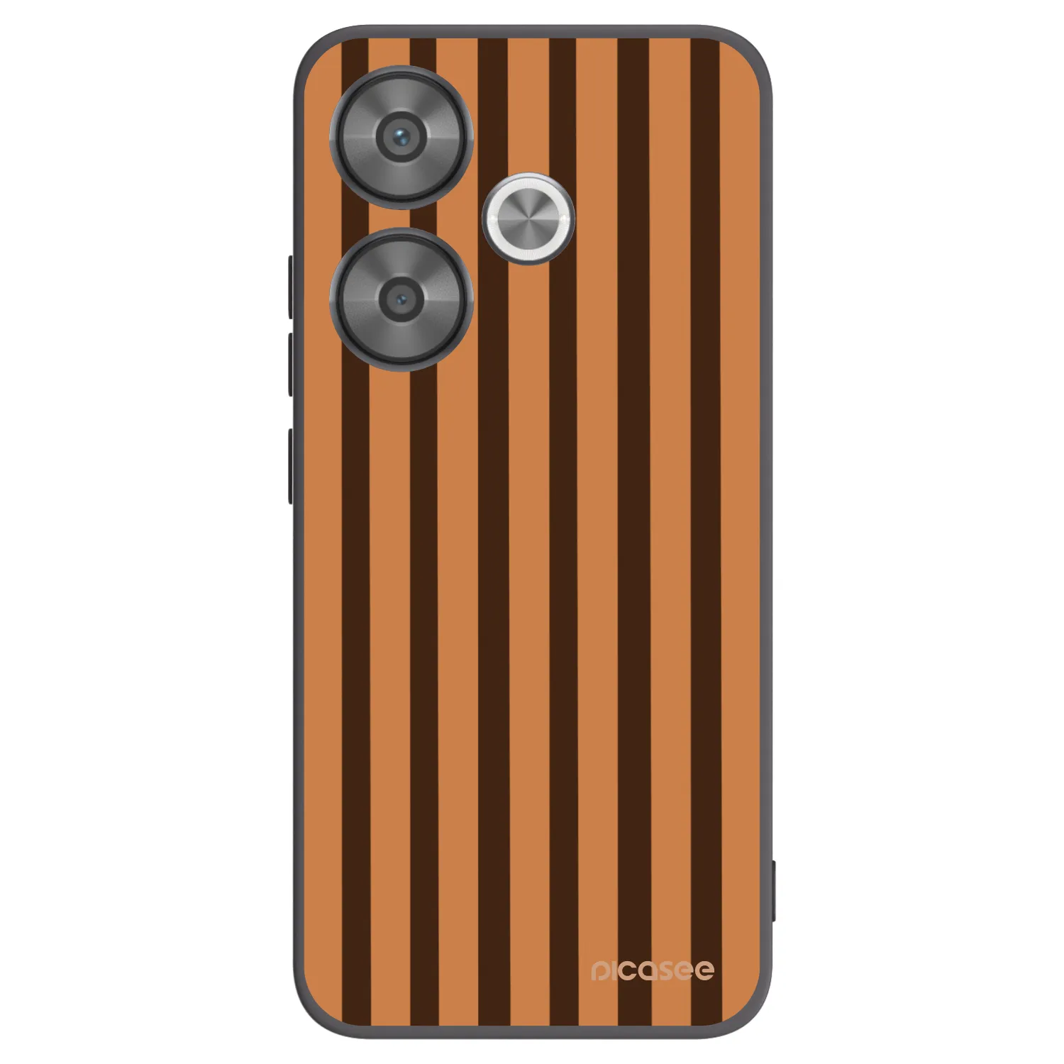 Picasee crna silikonska maskica za Xiaomi Poco F6 - Caramel lines