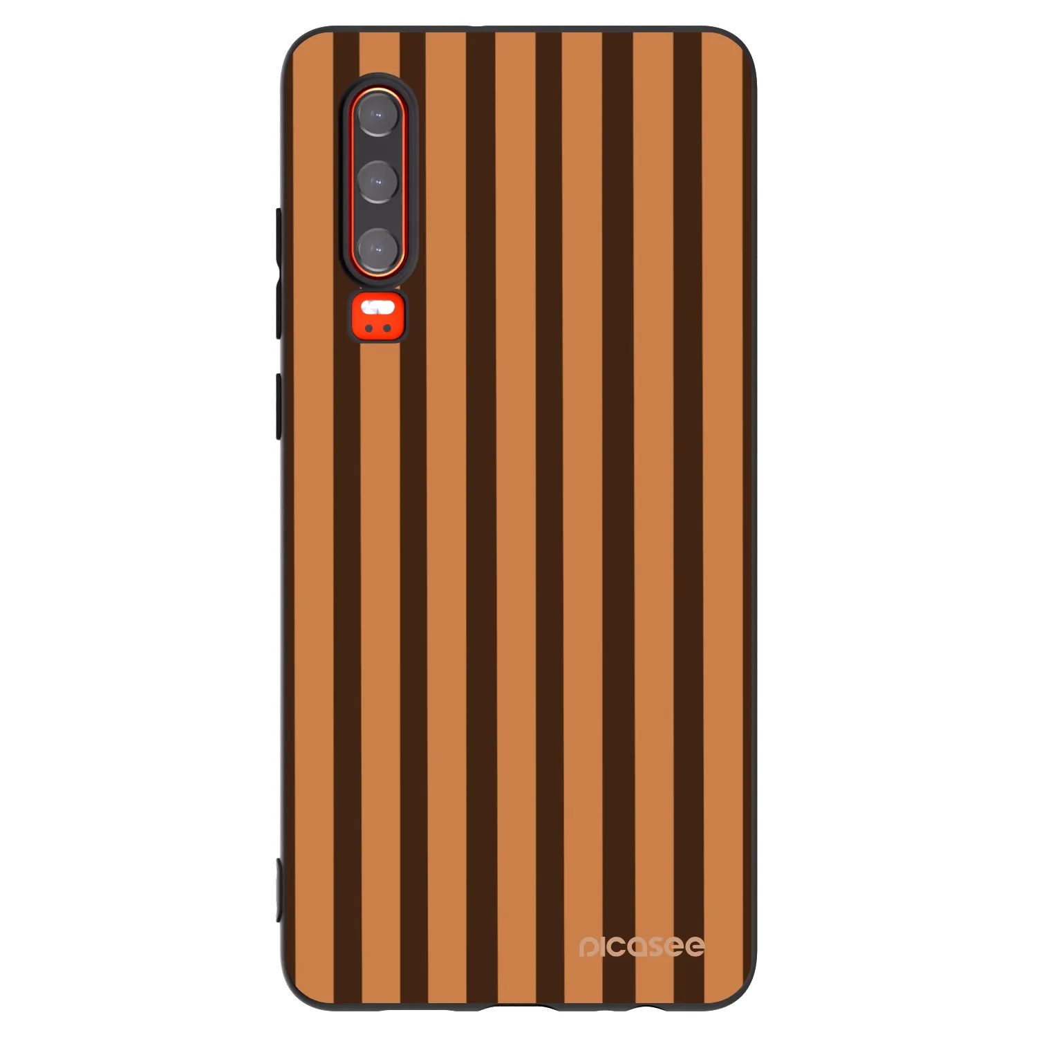 Picasee crna silikonska maskica za Huawei P30 - Caramel lines