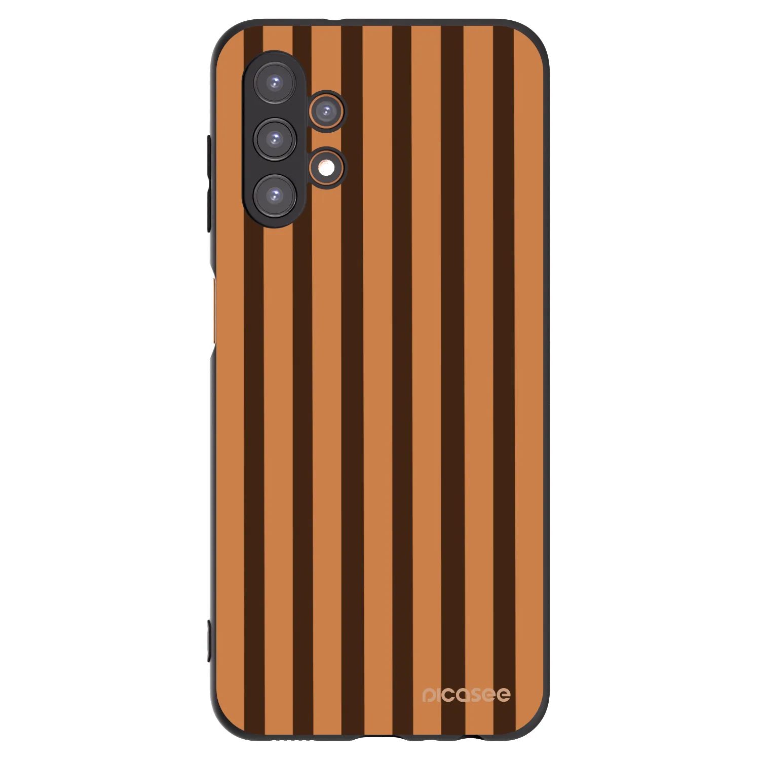 Picasee crna silikonska maskica za Samsung Galaxy A13 5G - Caramel lines