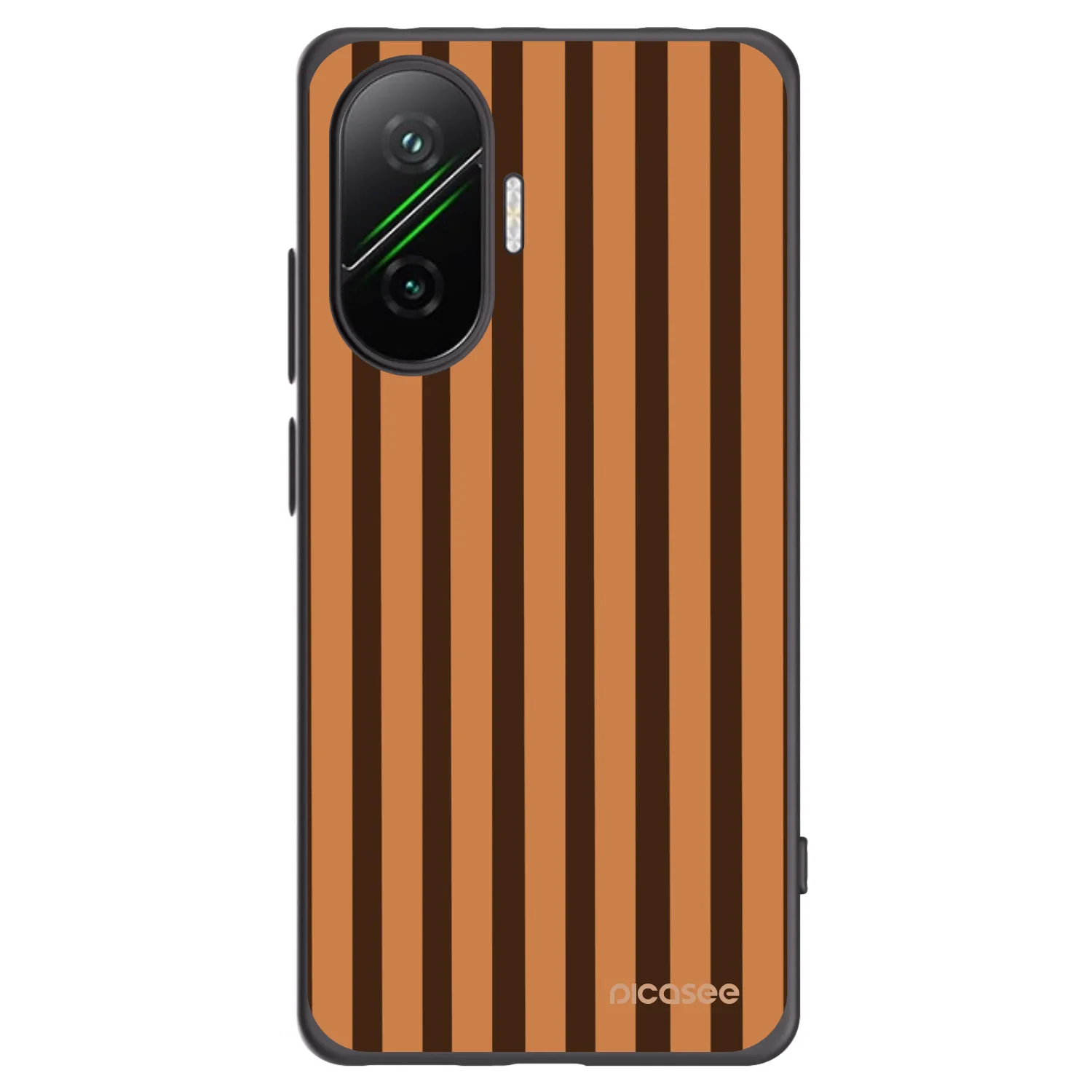 Picasee crna silikonska maskica za Xiaomi Poco F7 5G - Caramel lines