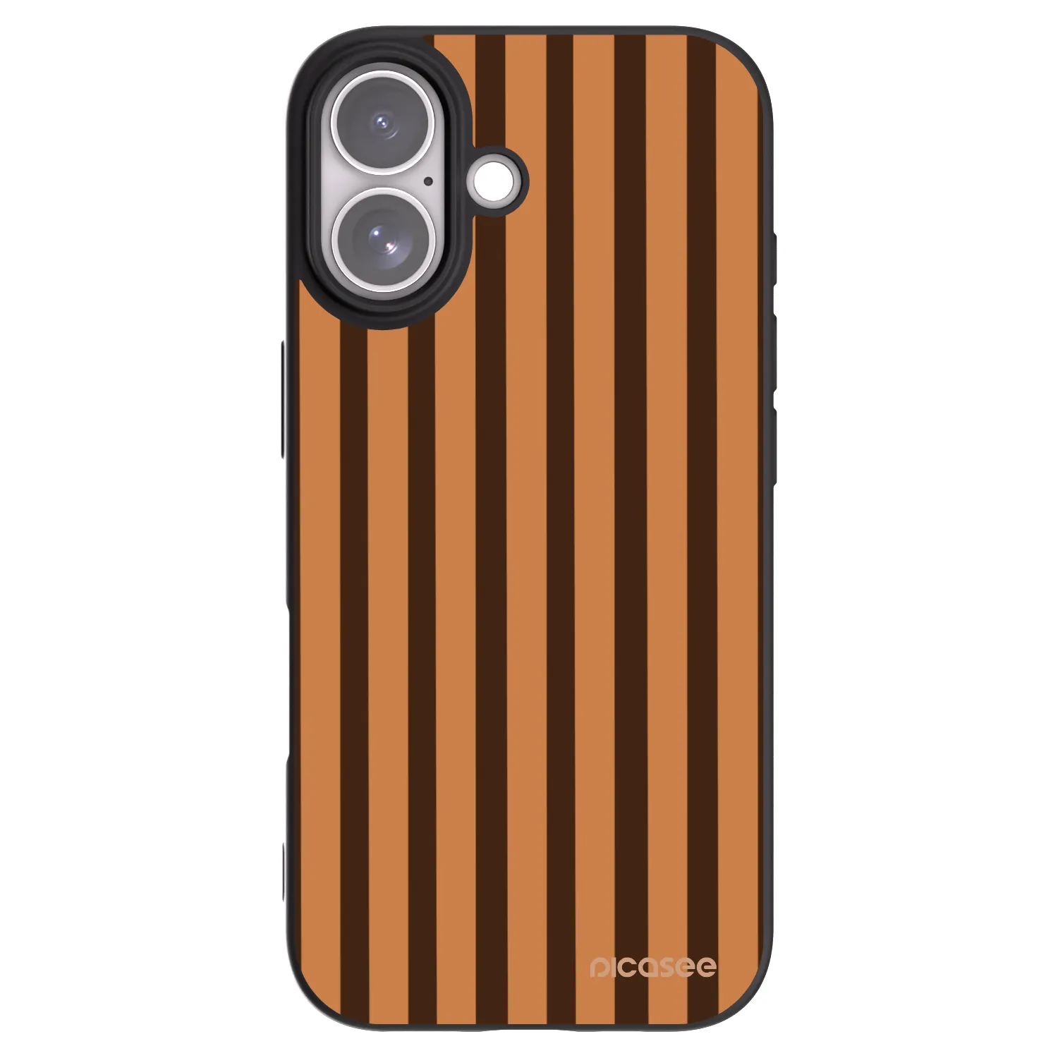 Picasee crna silikonska maskica za Apple iPhone 17 - Caramel lines