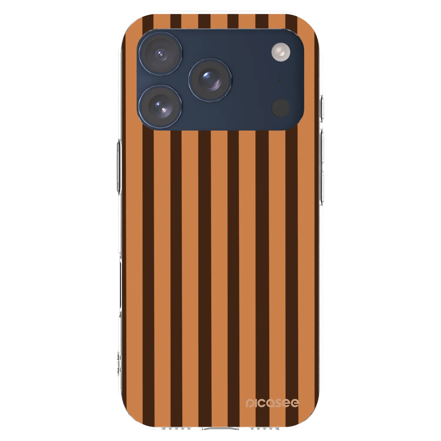 Picasee silikonska prozirna maskica za Apple iPhone 17 Pro - Caramel lines