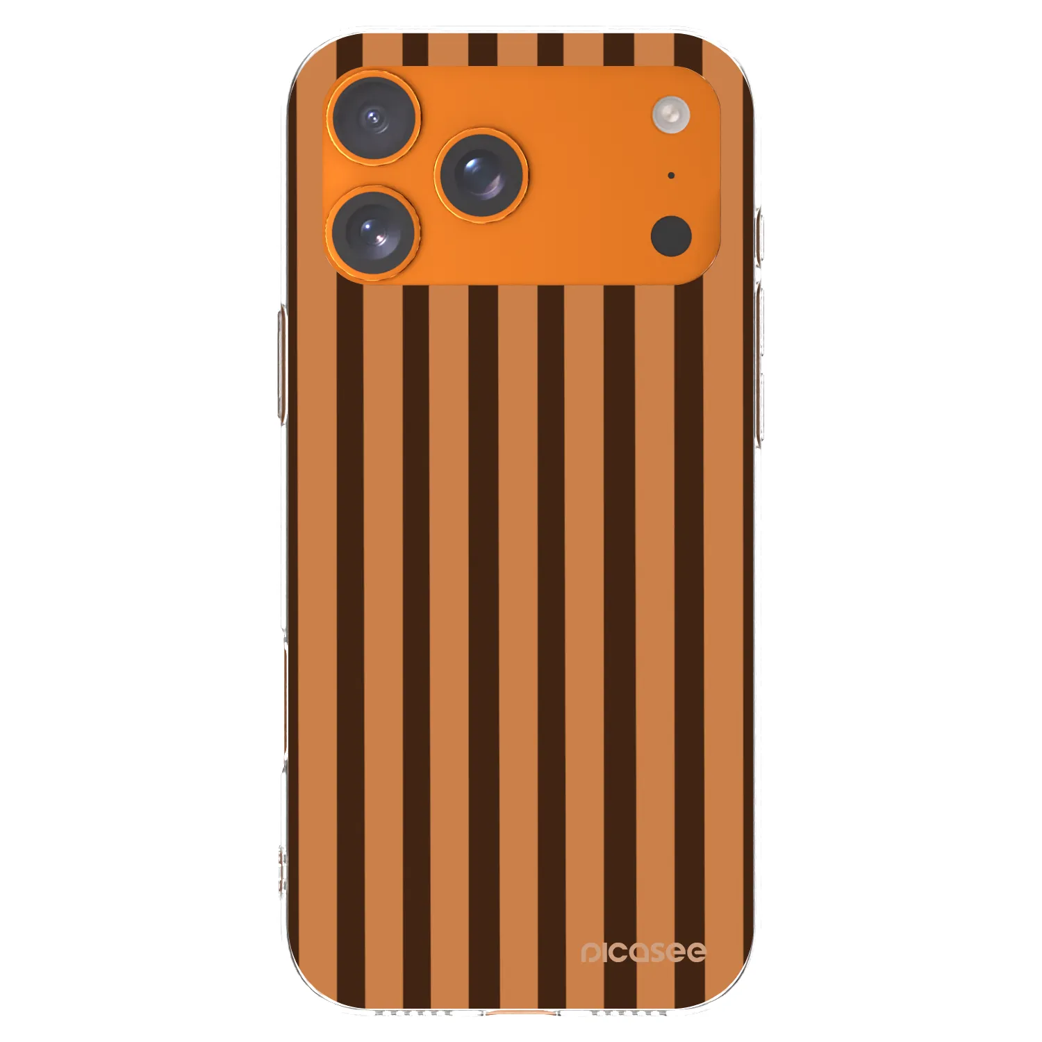 Picasee silikonska prozirna maskica za Apple iPhone 17 Pro Max - Caramel lines