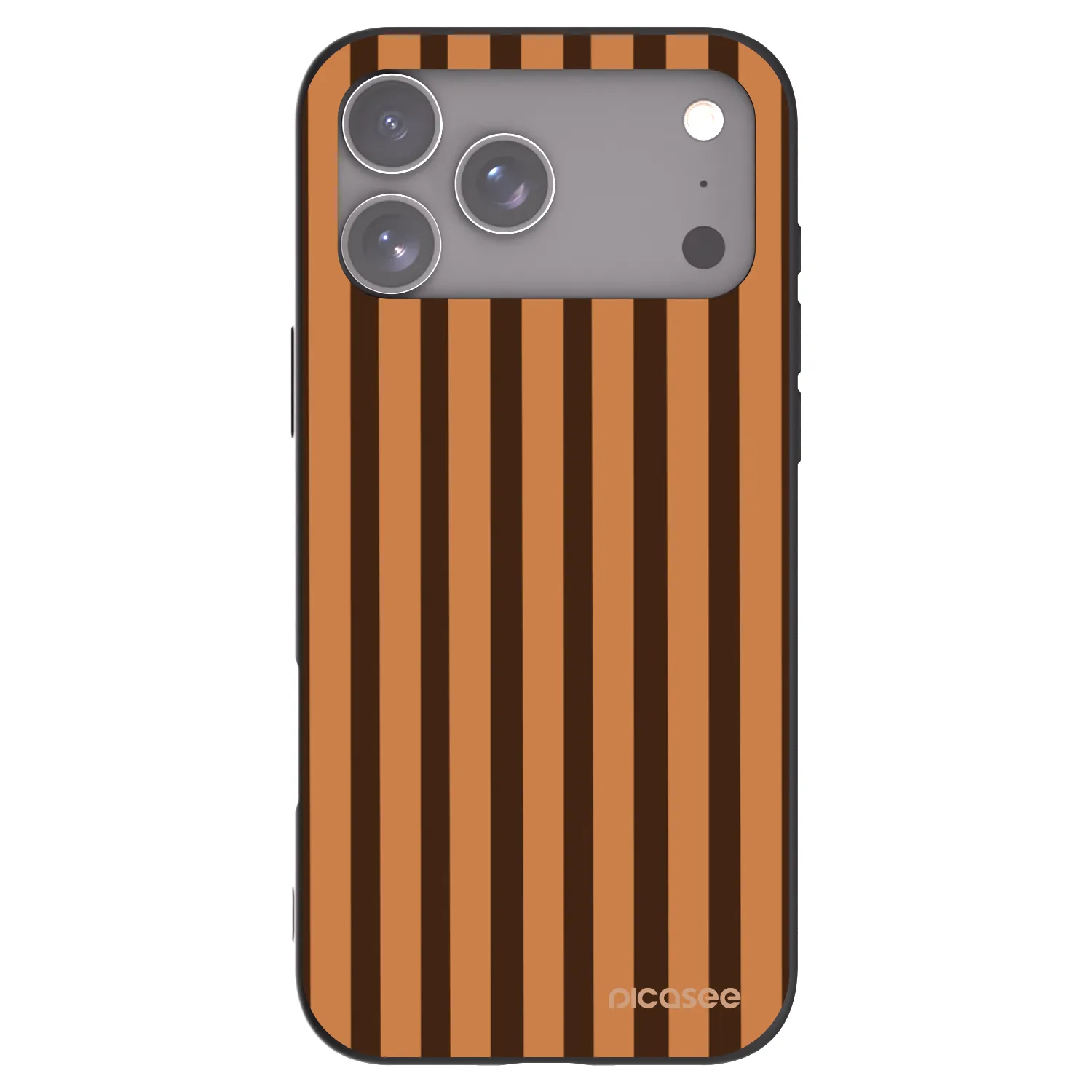 Picasee crna silikonska maskica za Apple iPhone 17 Pro Max - Caramel lines
